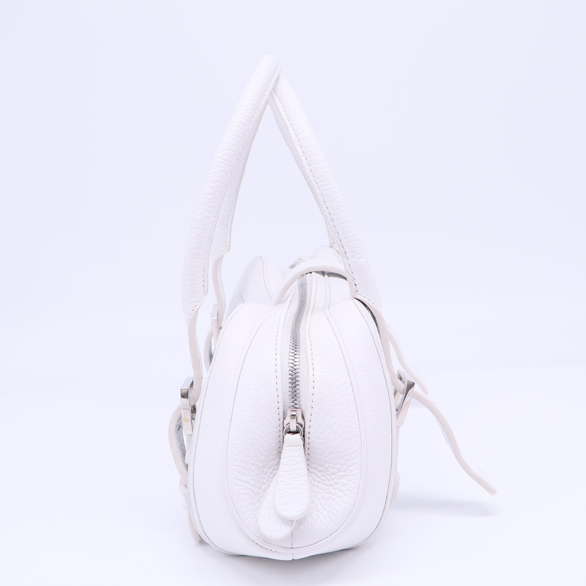Loewe White Leather Senda Satchel Loewe B12356