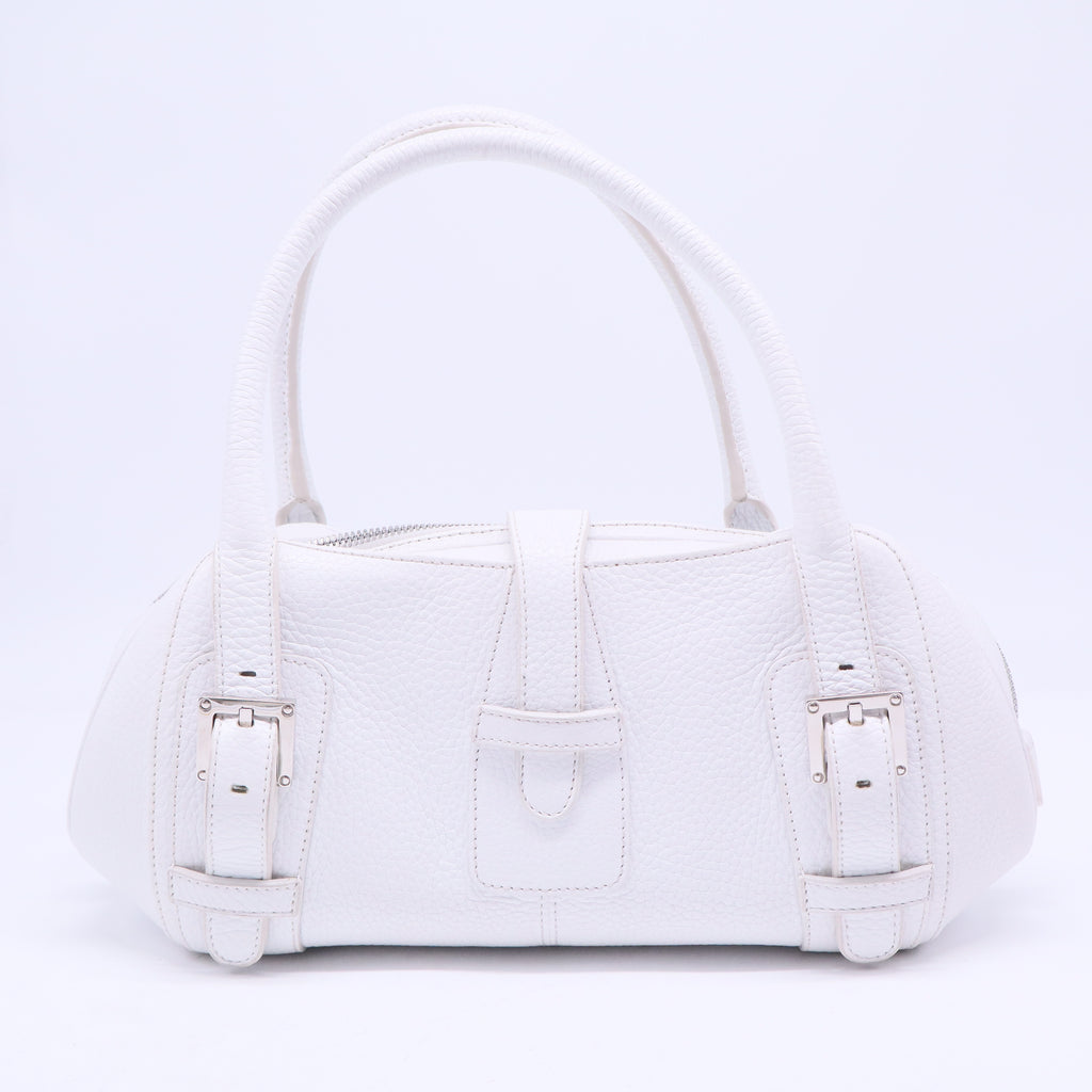 Loewe White Leather Senda Satchel Loewe B12356