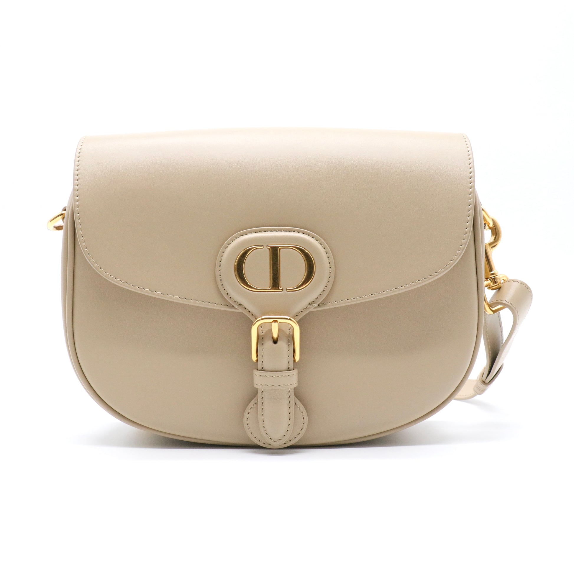 Box Calfskin Medium Bobby Flap Beige twins