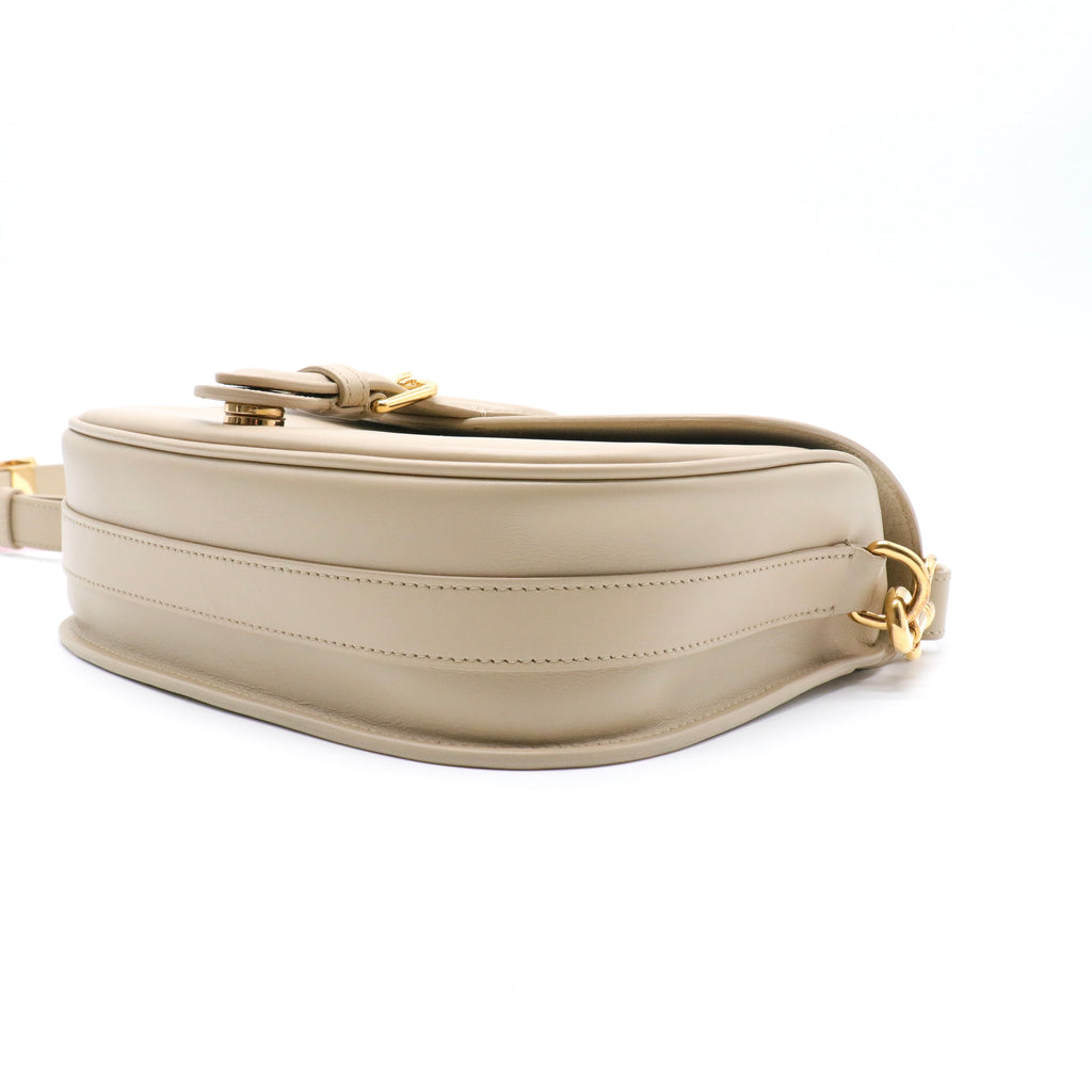 Box Calfskin Medium Bobby Flap Beige twins