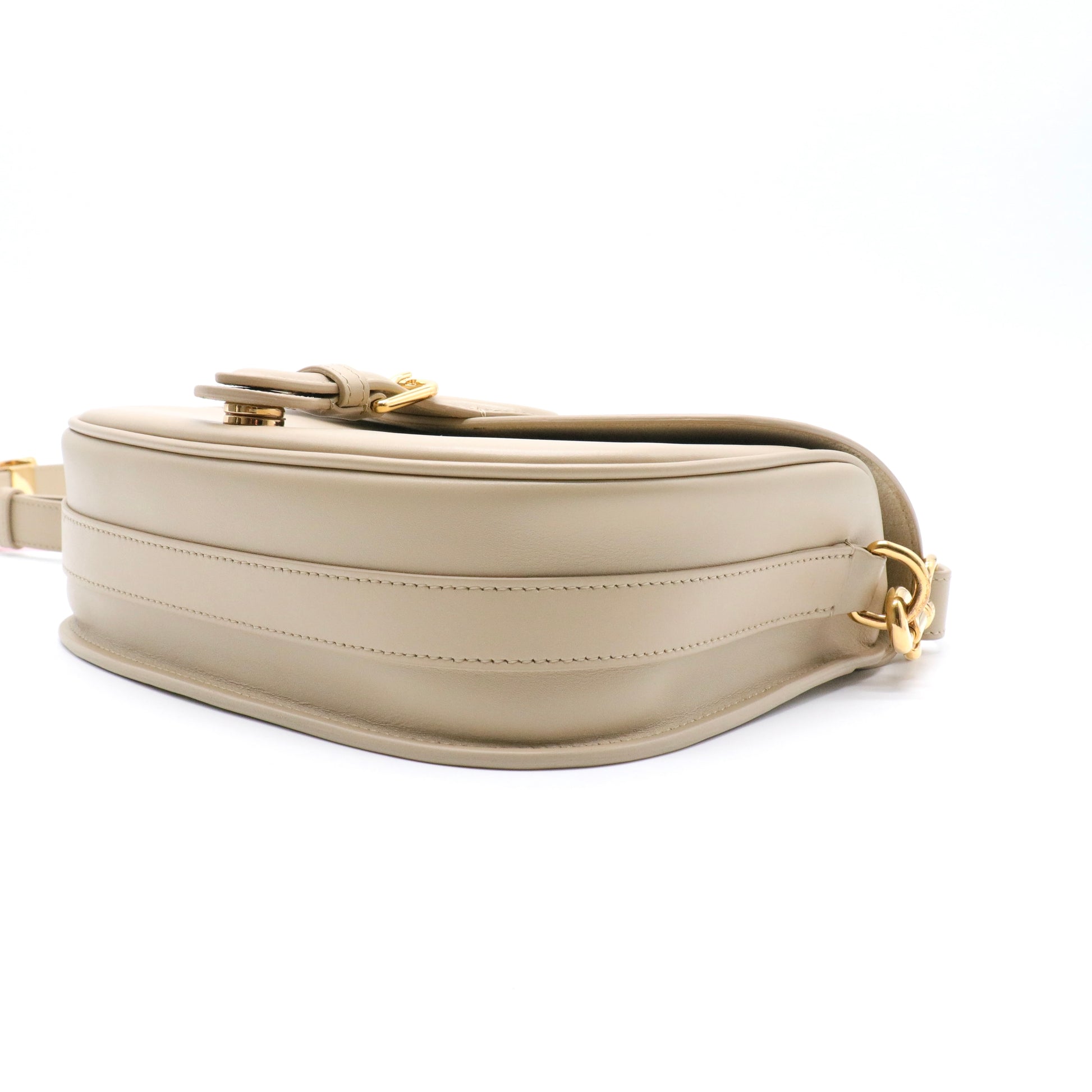 Box Calfskin Medium Bobby Flap Beige twins