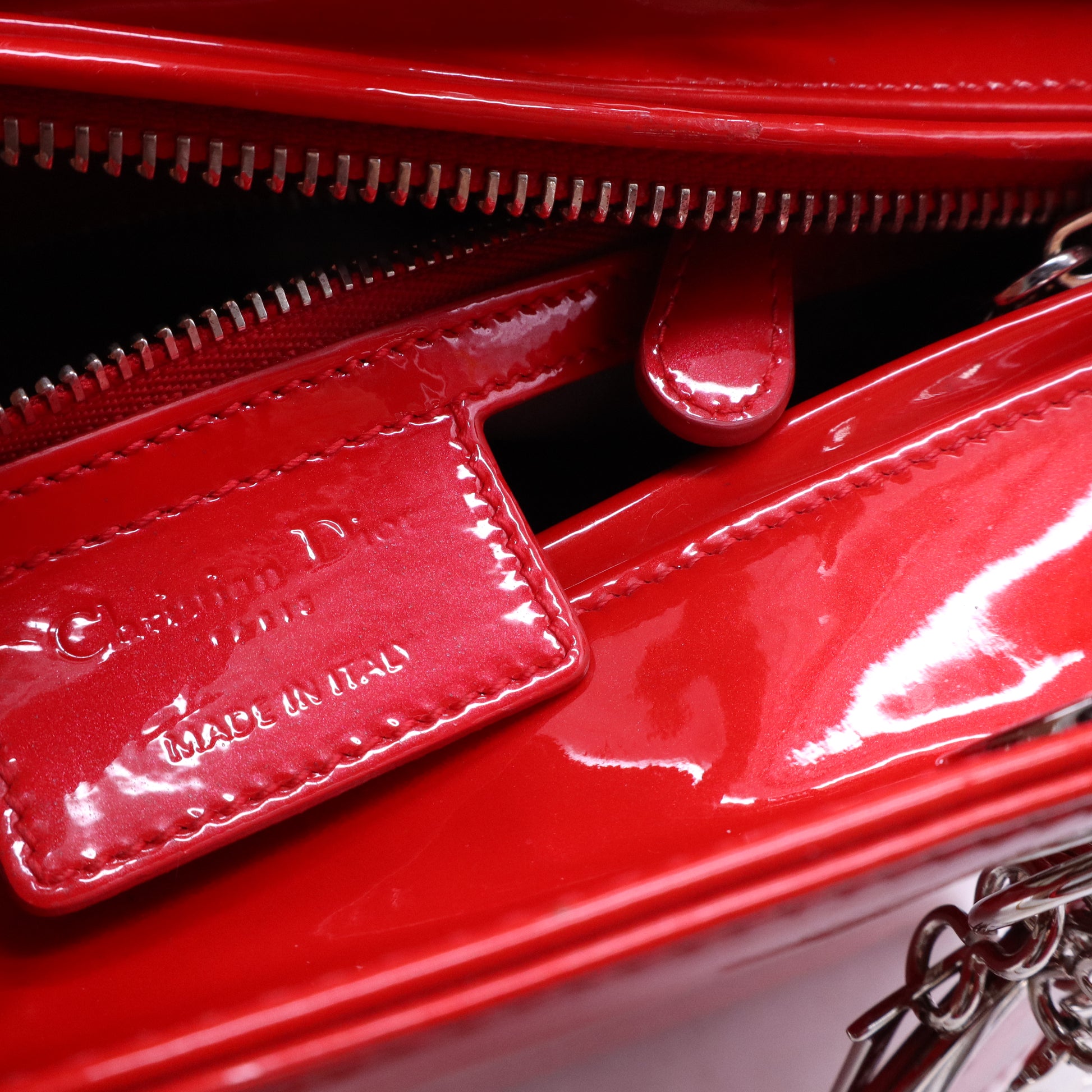 Vintage Lady Dior Bag Patent Medium B21060