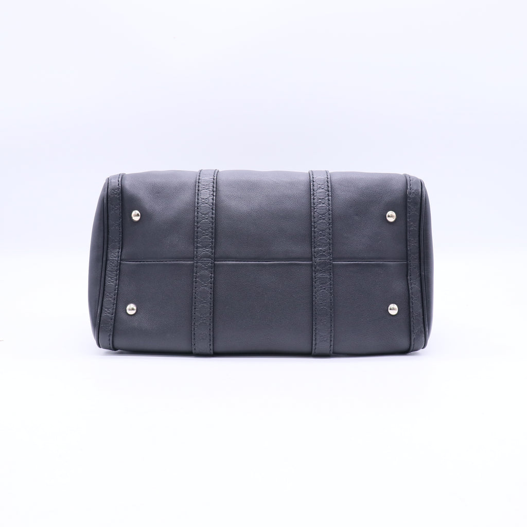 Gucci Black Leather Medium Joy Boston Bag w/Shoulder Strap twins B21033