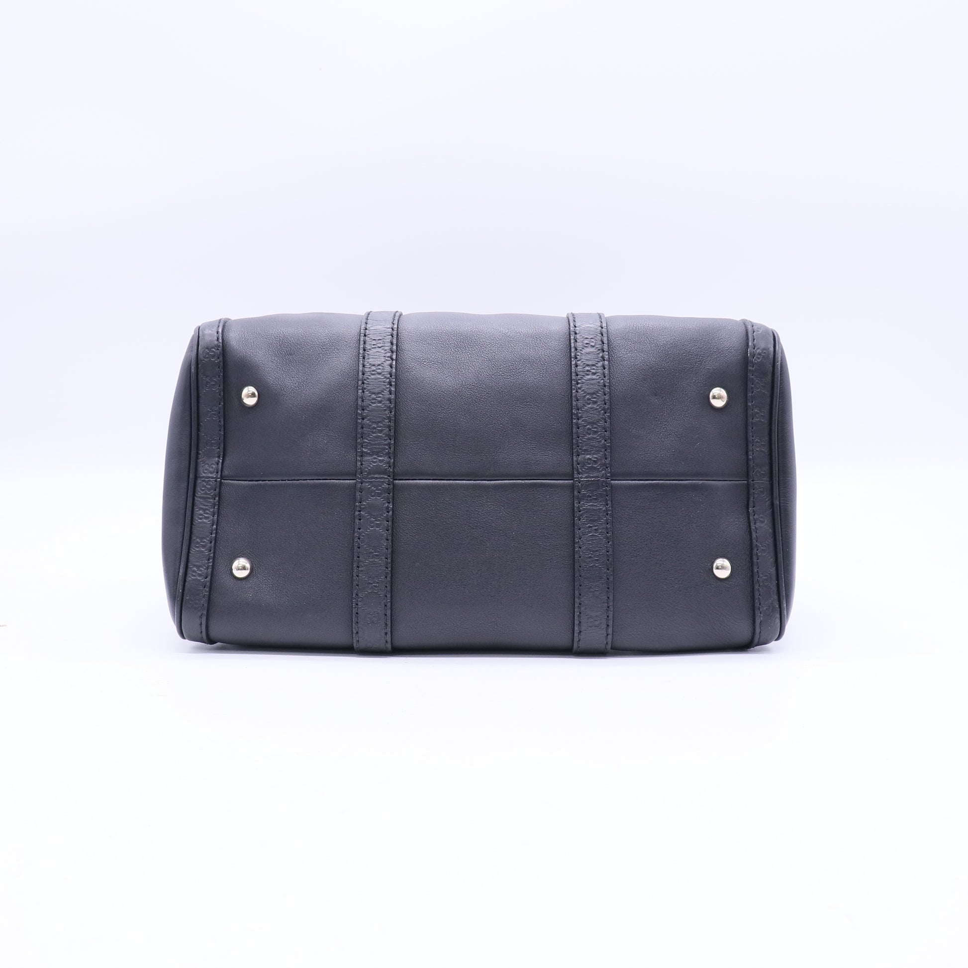 Gucci Black Leather Medium Joy Boston Bag w/Shoulder Strap twins B21033