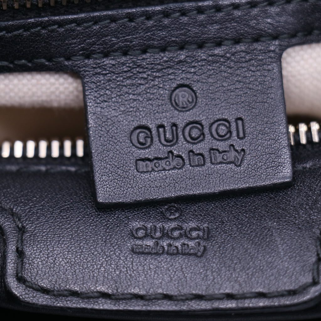 Gucci Black Leather Medium Joy Boston Bag w/Shoulder Strap twins B21033