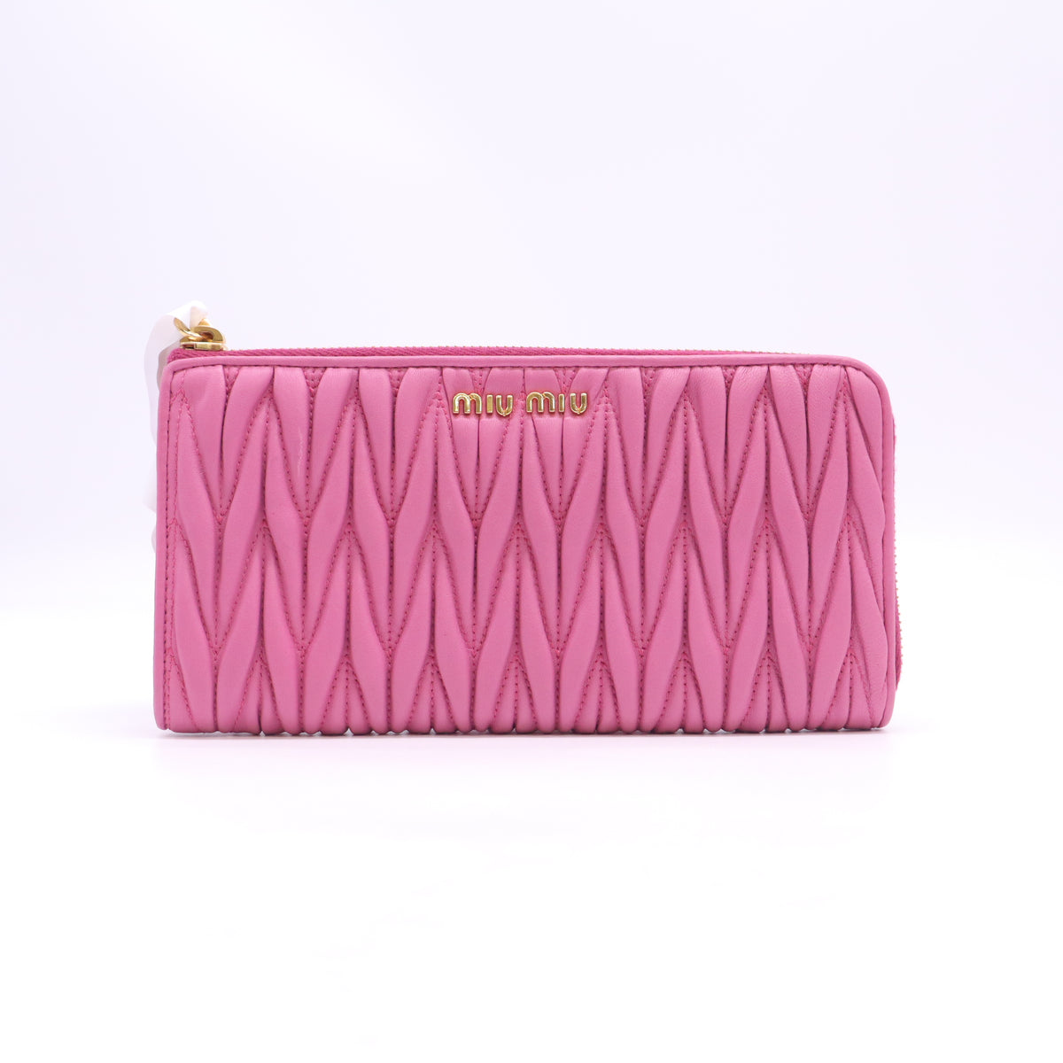 Miu Miu Large Matelassé Nappa Leather Wallet W23269