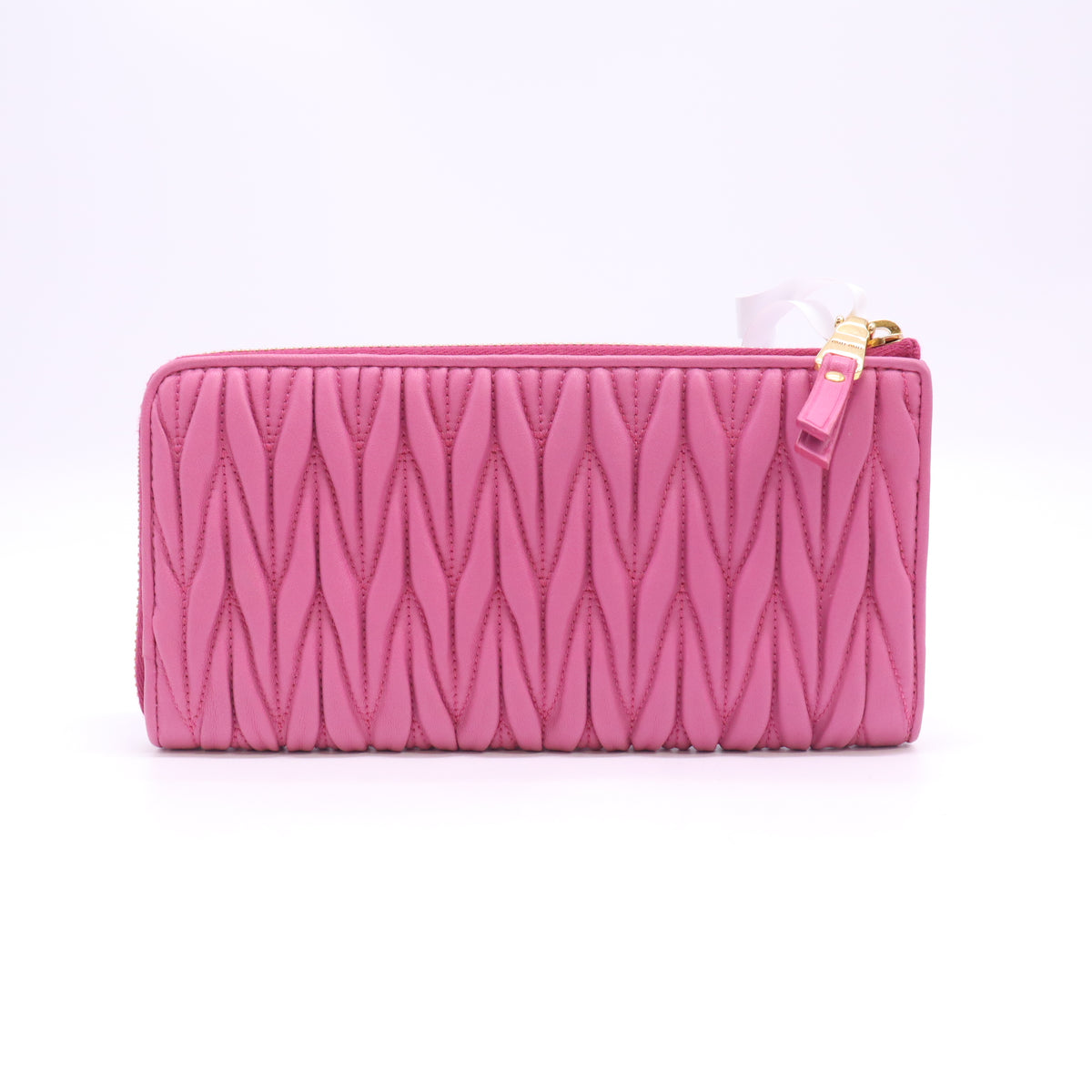 Miu Miu Large Matelassé Nappa Leather Wallet W23269