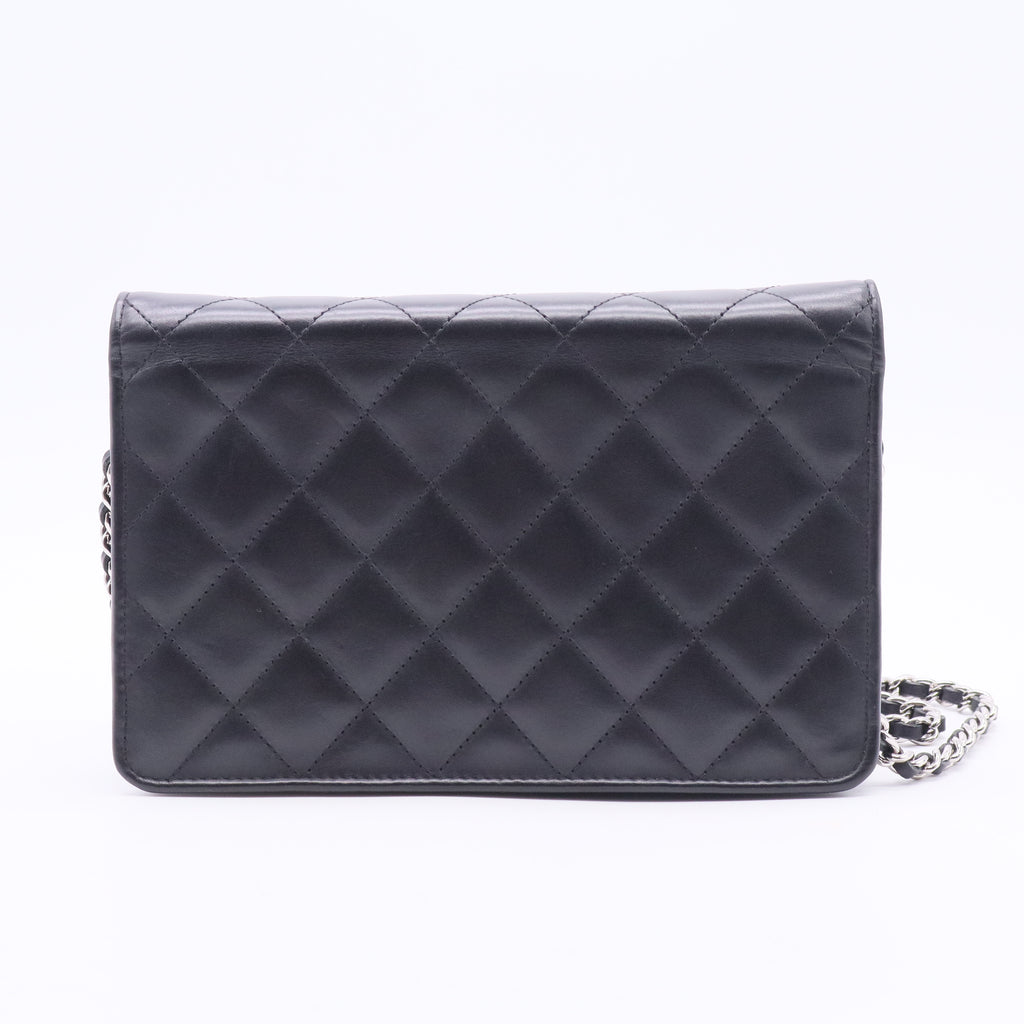Chanel Cambon Line Lambskin Chain Shoulder Bag Blac