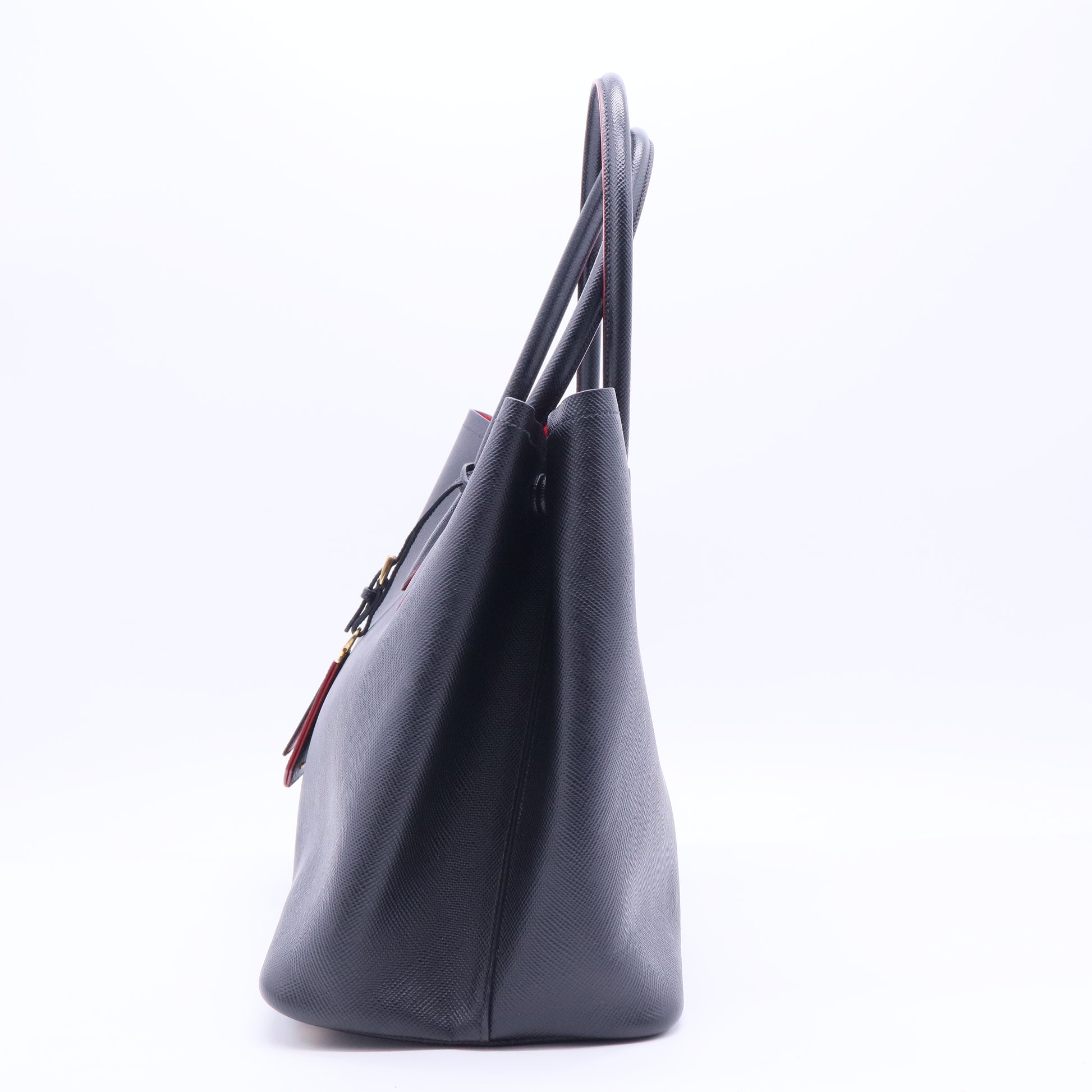 Saffiano Cuir Leather Double Bag Medium