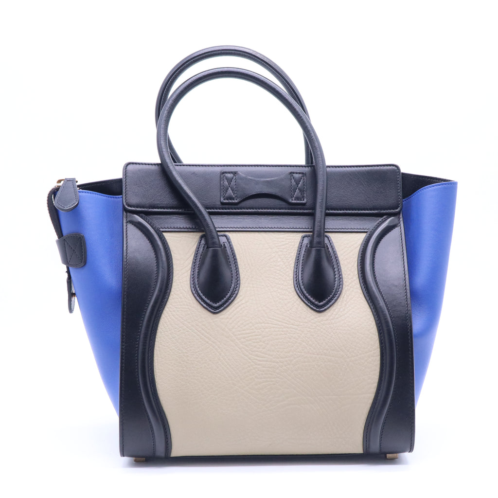 Celine Elephant Calfskin Mini Tri-Color Luggage Beige B21306
