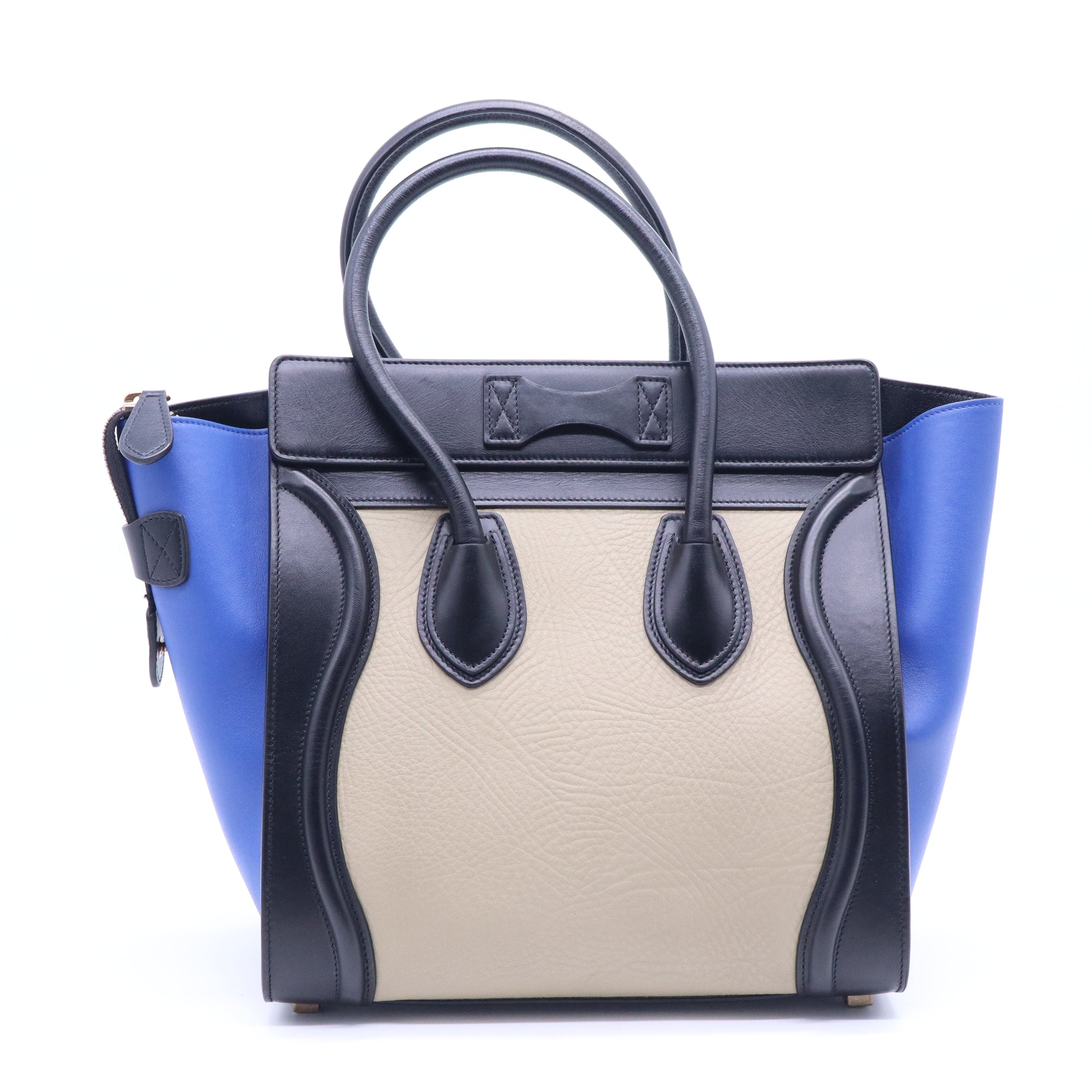 Celine Elephant Calfskin Mini Tri-Color Luggage Beige B21306