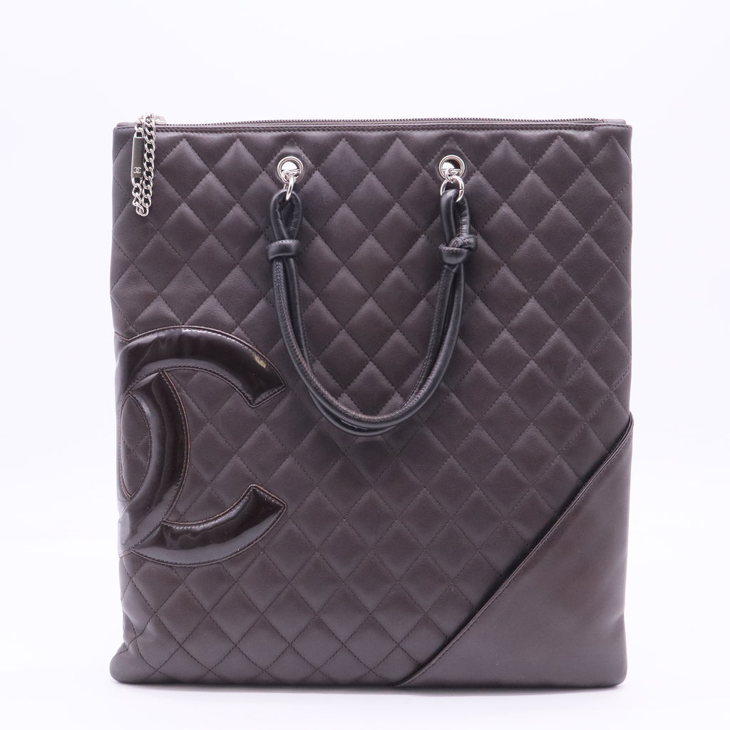 Chanel Quilted Lambskin Cambon Ligne Flat tote bag