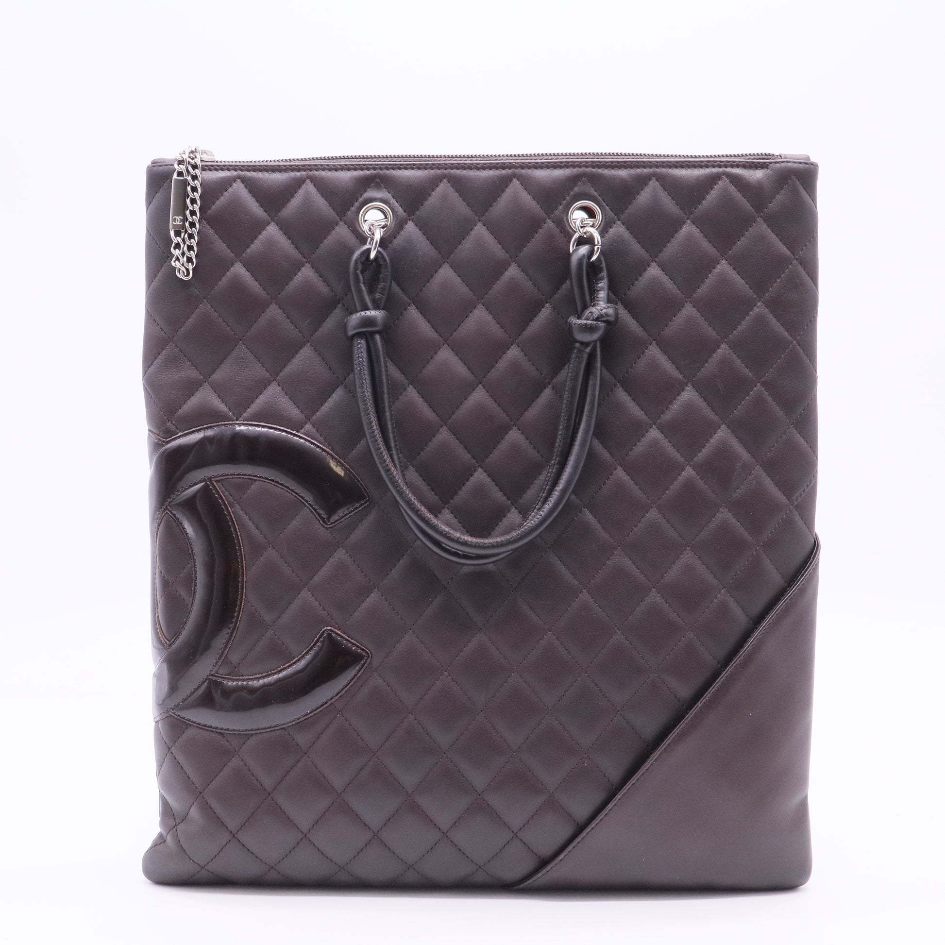 Chanel Quilted Lambskin Cambon Ligne Flat tote bag