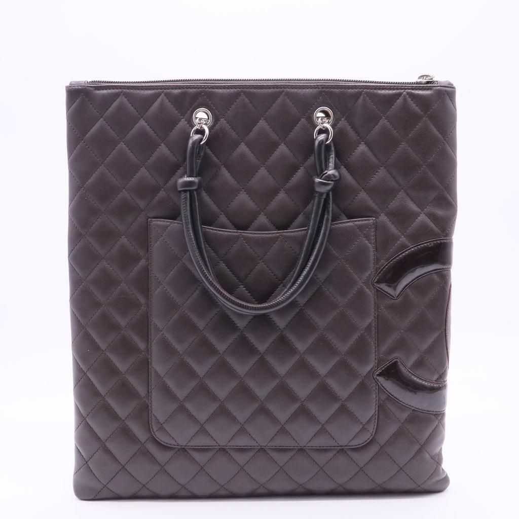 Chanel Quilted Lambskin Cambon Ligne Flat tote bag