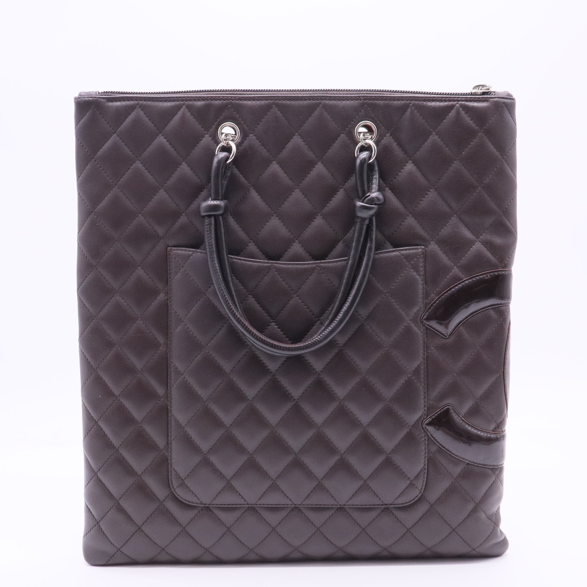 Chanel Quilted Lambskin Cambon Ligne Flat tote bag
