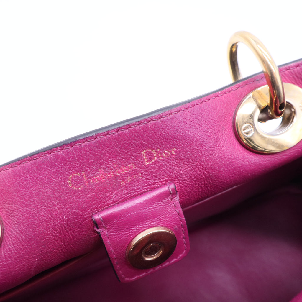 Christian Dior Diorissimo Tote Pebbled Leather B11947 twins