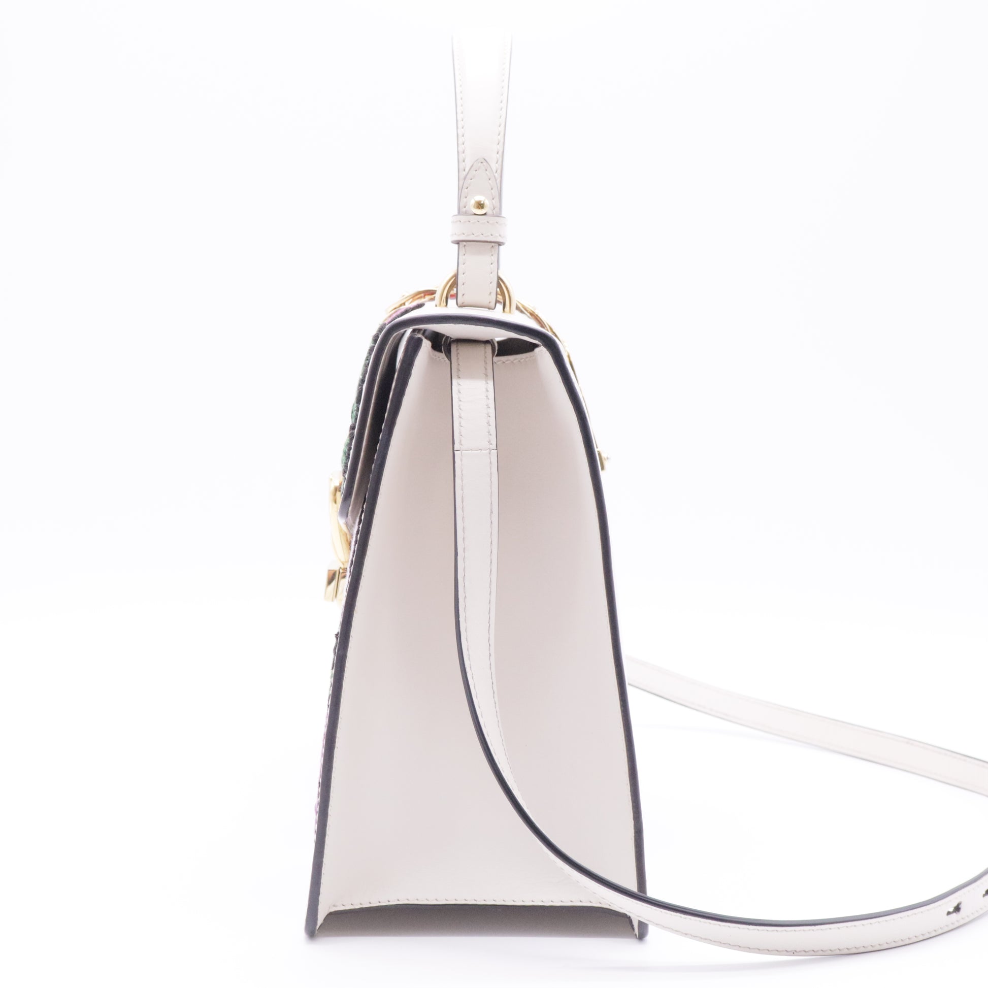 Sylvie Top Handle Bag Embroidered Leather