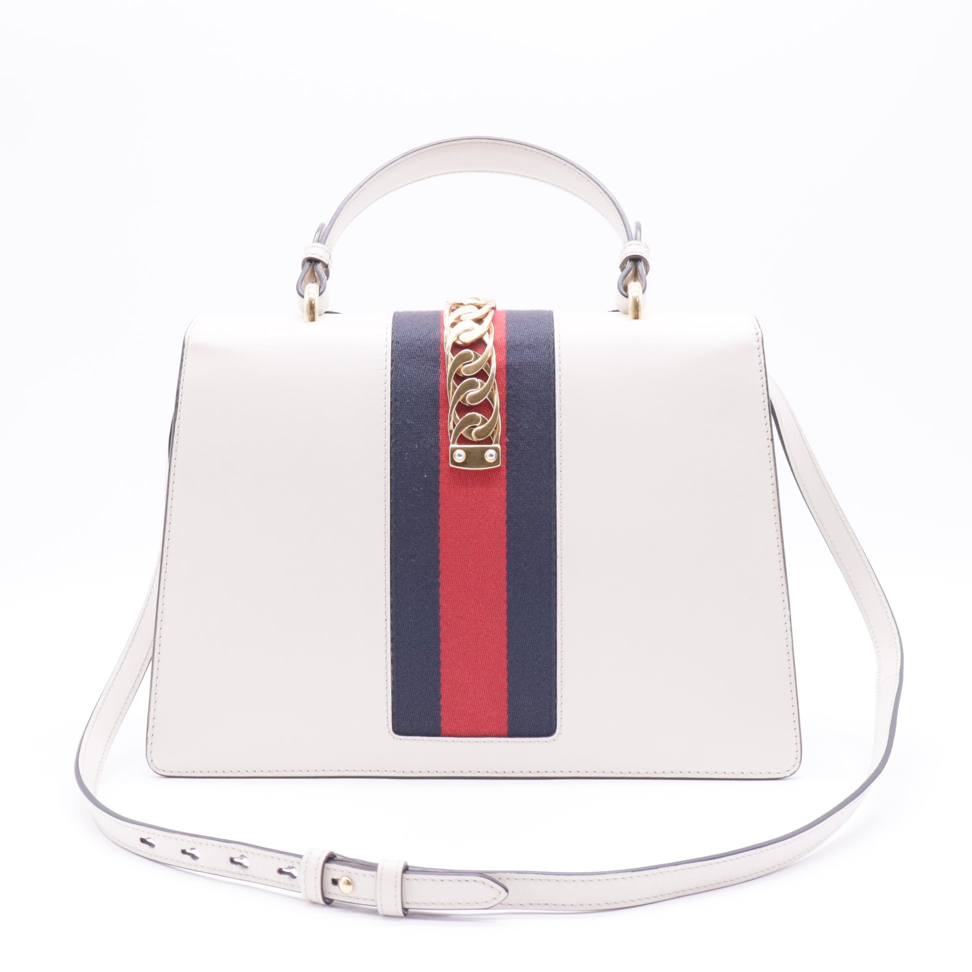 Sylvie Top Handle Bag Embroidered Leather