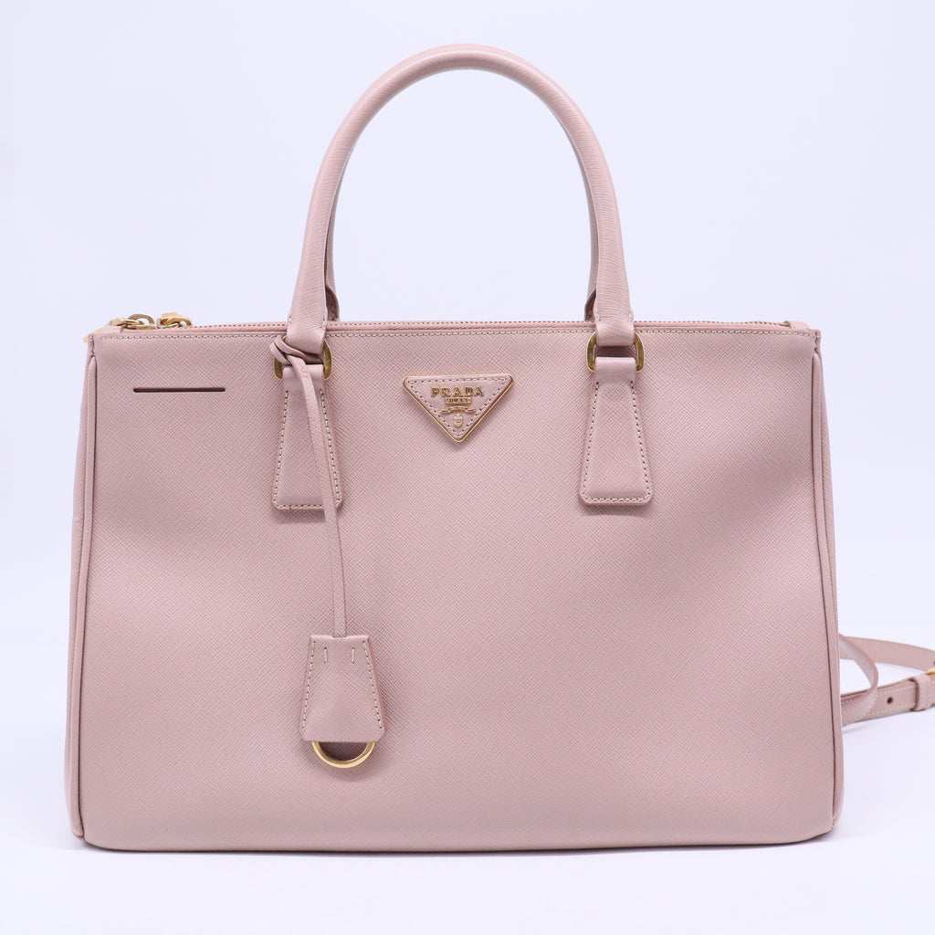 Double Zip Lux Tote Saffiano Leather Medium B20569