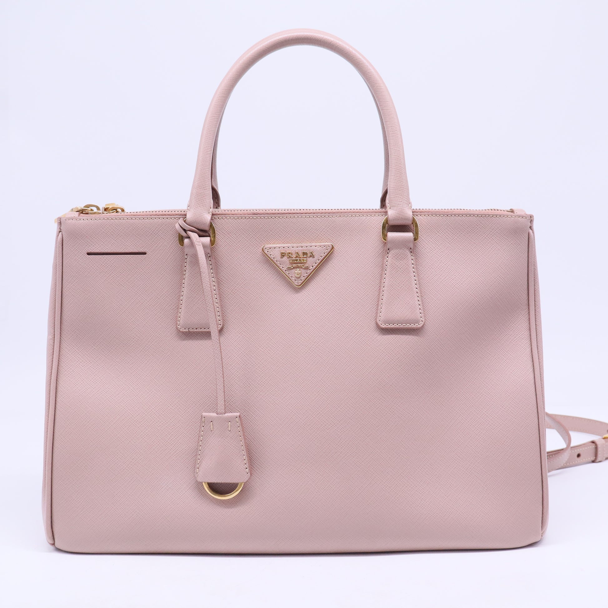 Double Zip Lux Tote Saffiano Leather Medium B20569