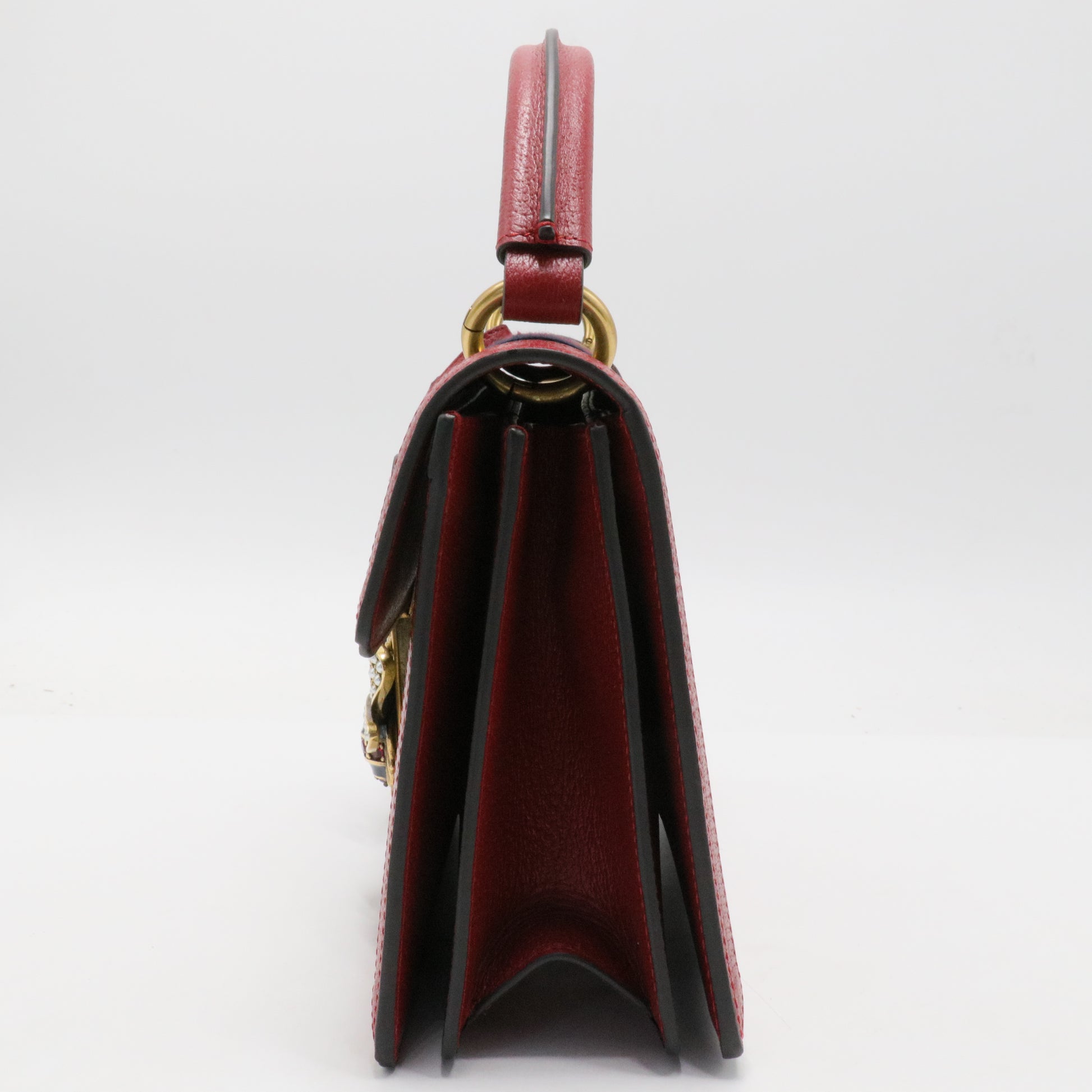 GG Supreme Monogram Small Queen Margaret Top Handle Bag Red