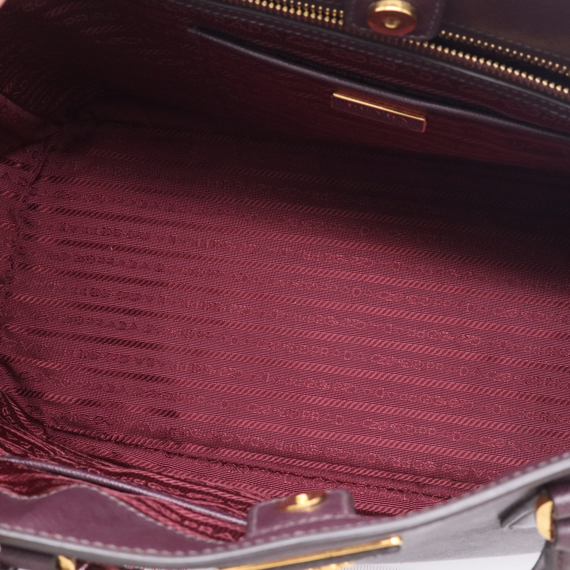 Dark Purple Saffiano Lux Leather Large Tote Bag twins