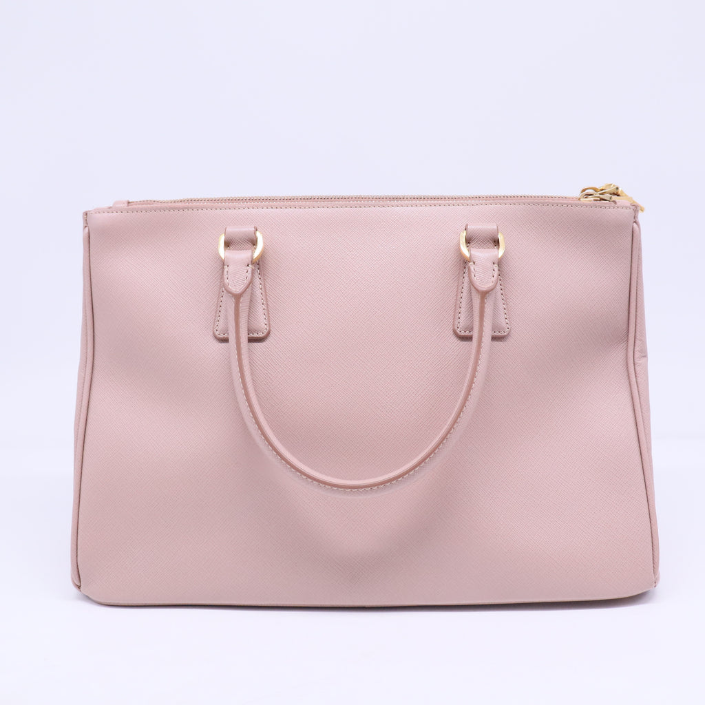Double Zip Lux Tote Saffiano Leather Medium B20569