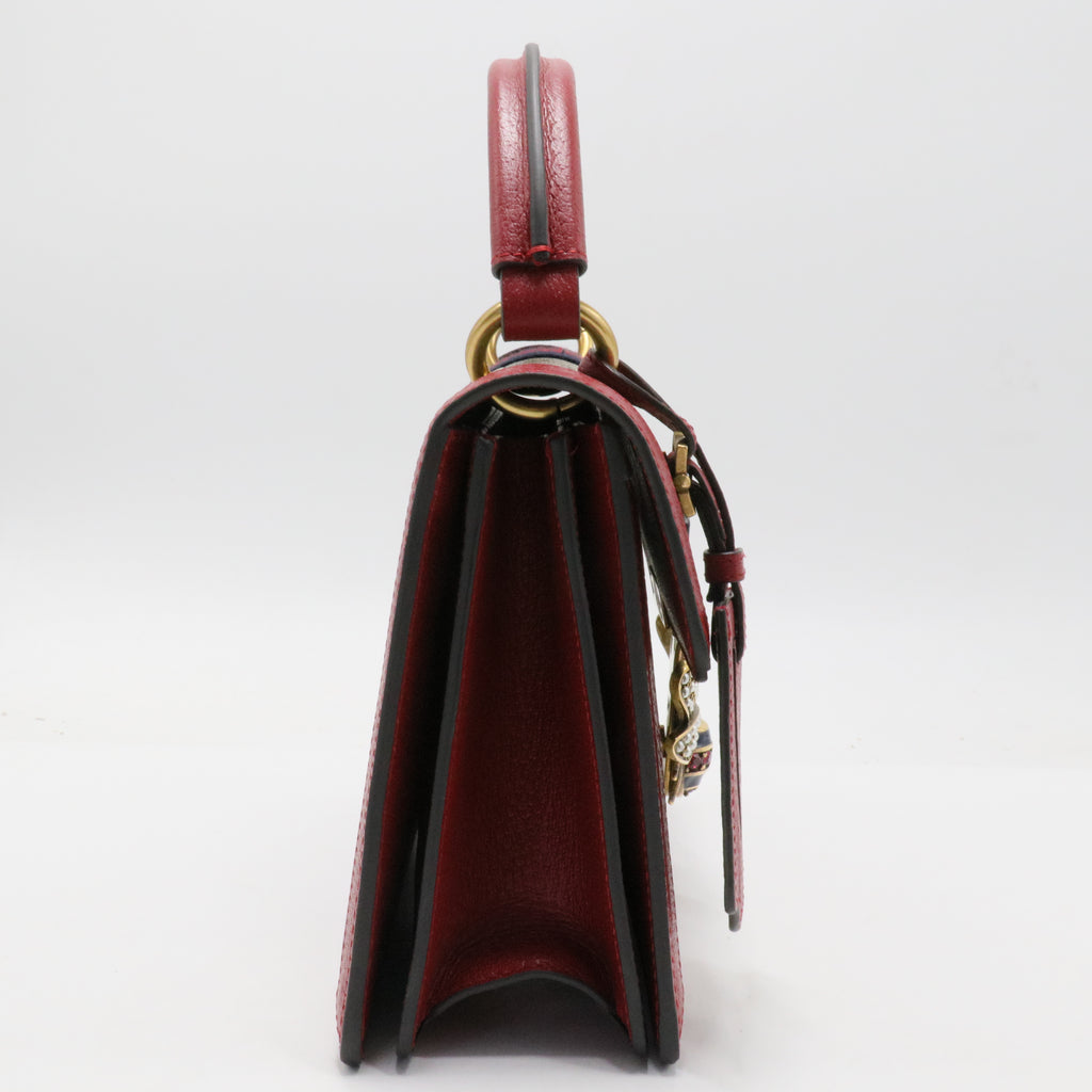 GG Supreme Monogram Small Queen Margaret Top Handle Bag Red