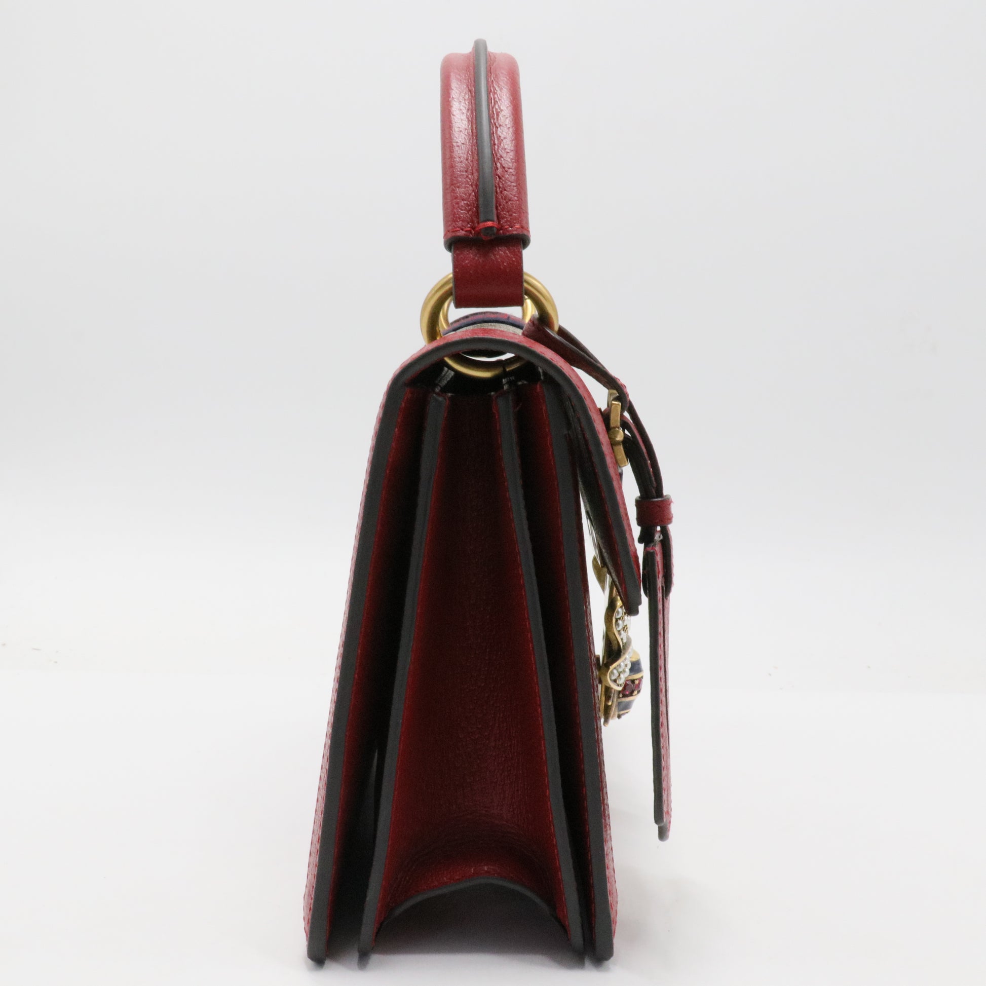 GG Supreme Monogram Small Queen Margaret Top Handle Bag Red