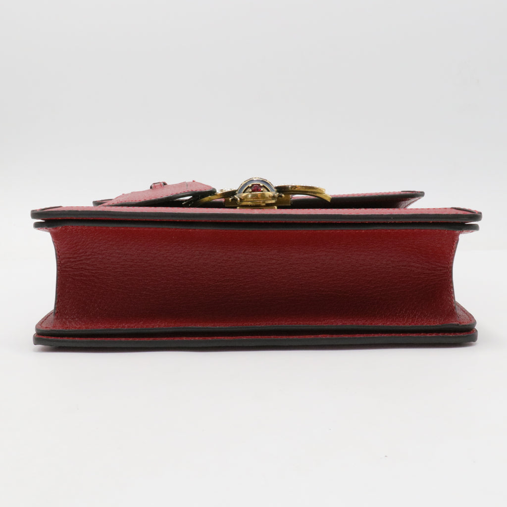 GG Supreme Monogram Small Queen Margaret Top Handle Bag Red