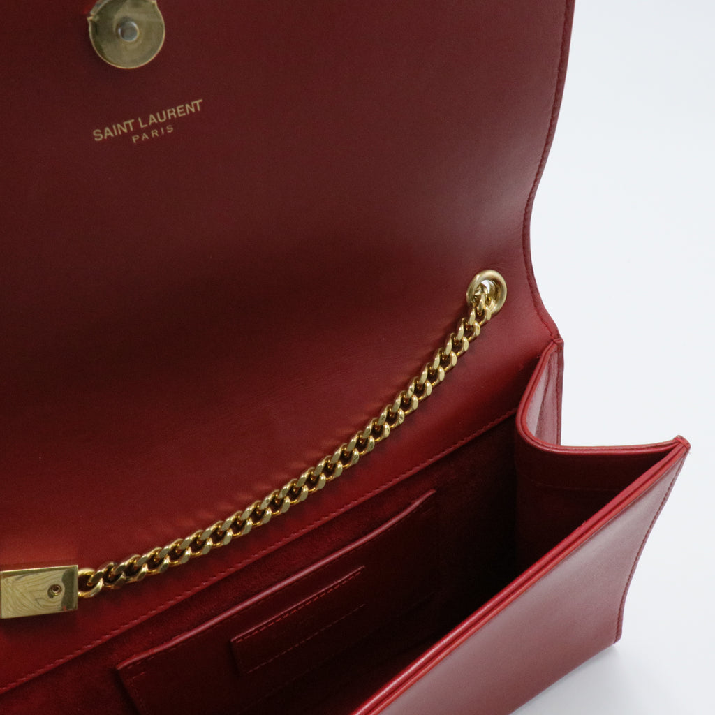 Classic Monogram Tassel Crossbody Bag Leather Small