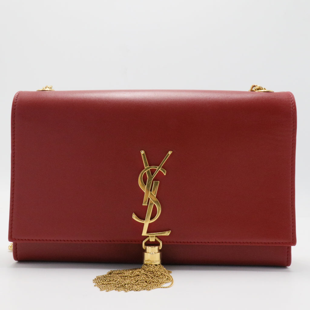 Classic Monogram Tassel Crossbody Bag Leather Small