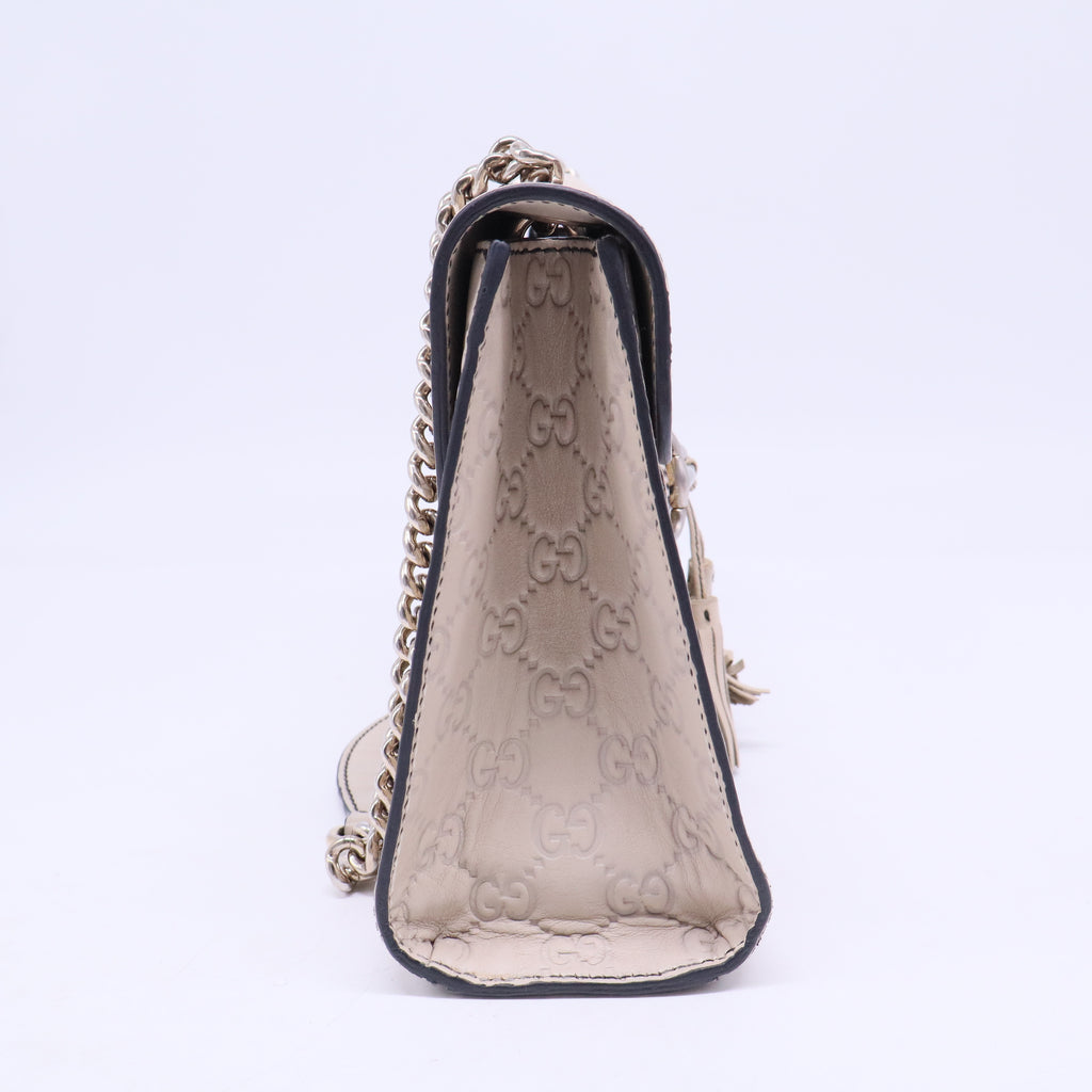 Emily Chain Flap Bag Guccissima Leather Medium B20392