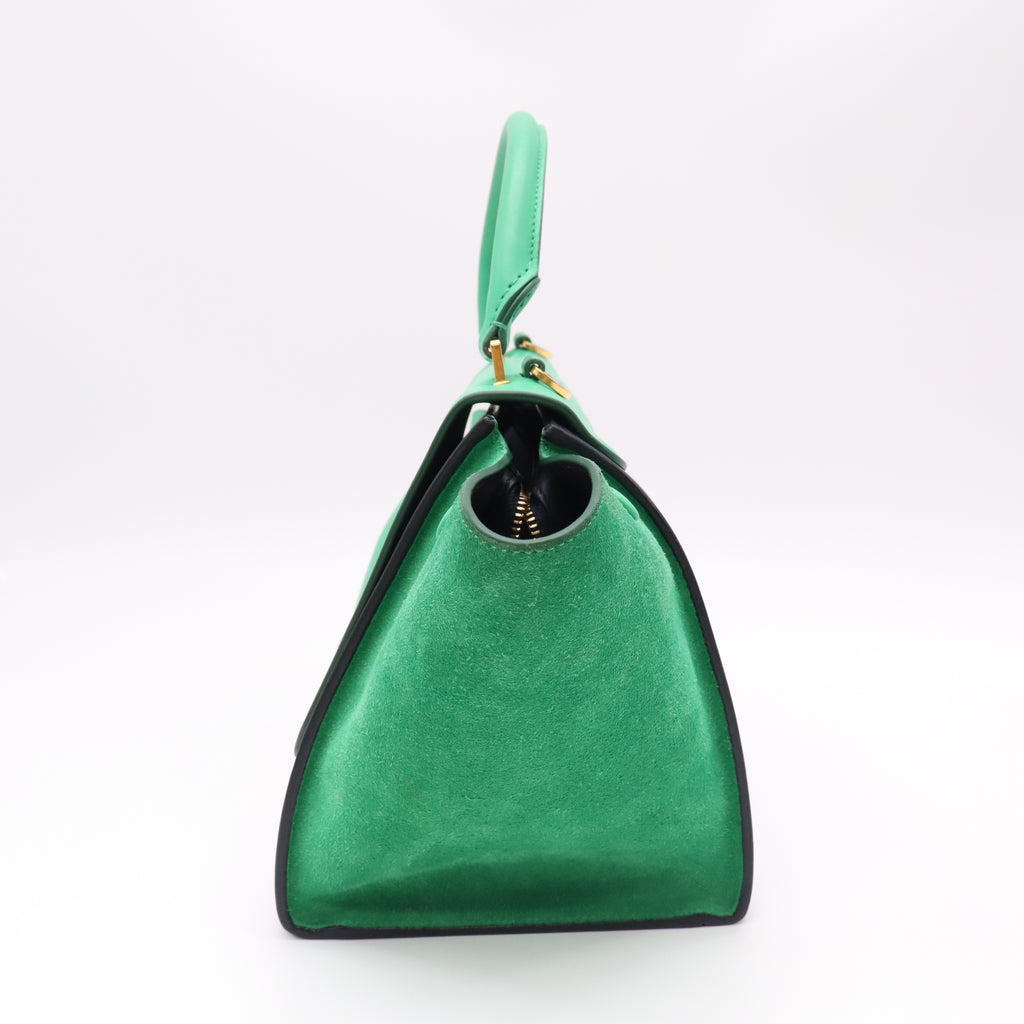 Céline Tri-Color Smooth Leather and Suede Small Trapeze Bag B22827