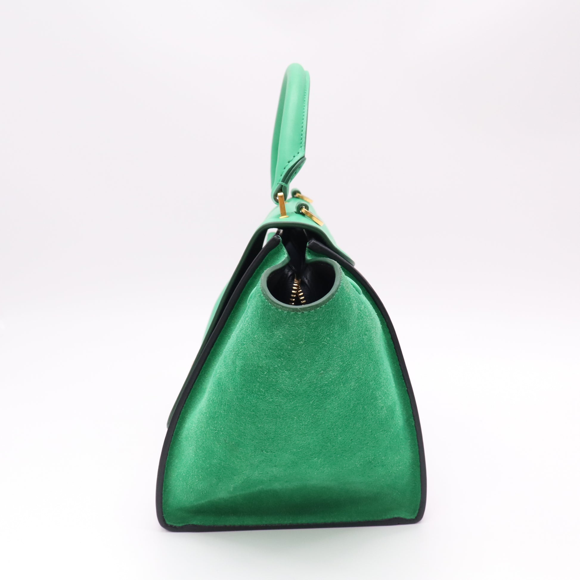 Céline Tri-Color Smooth Leather and Suede Small Trapeze Bag B22827