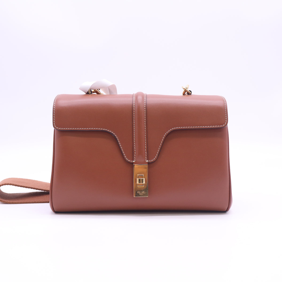 Smooth Calfskin Teen 16 Crossbody Bag Soft Tan B24505