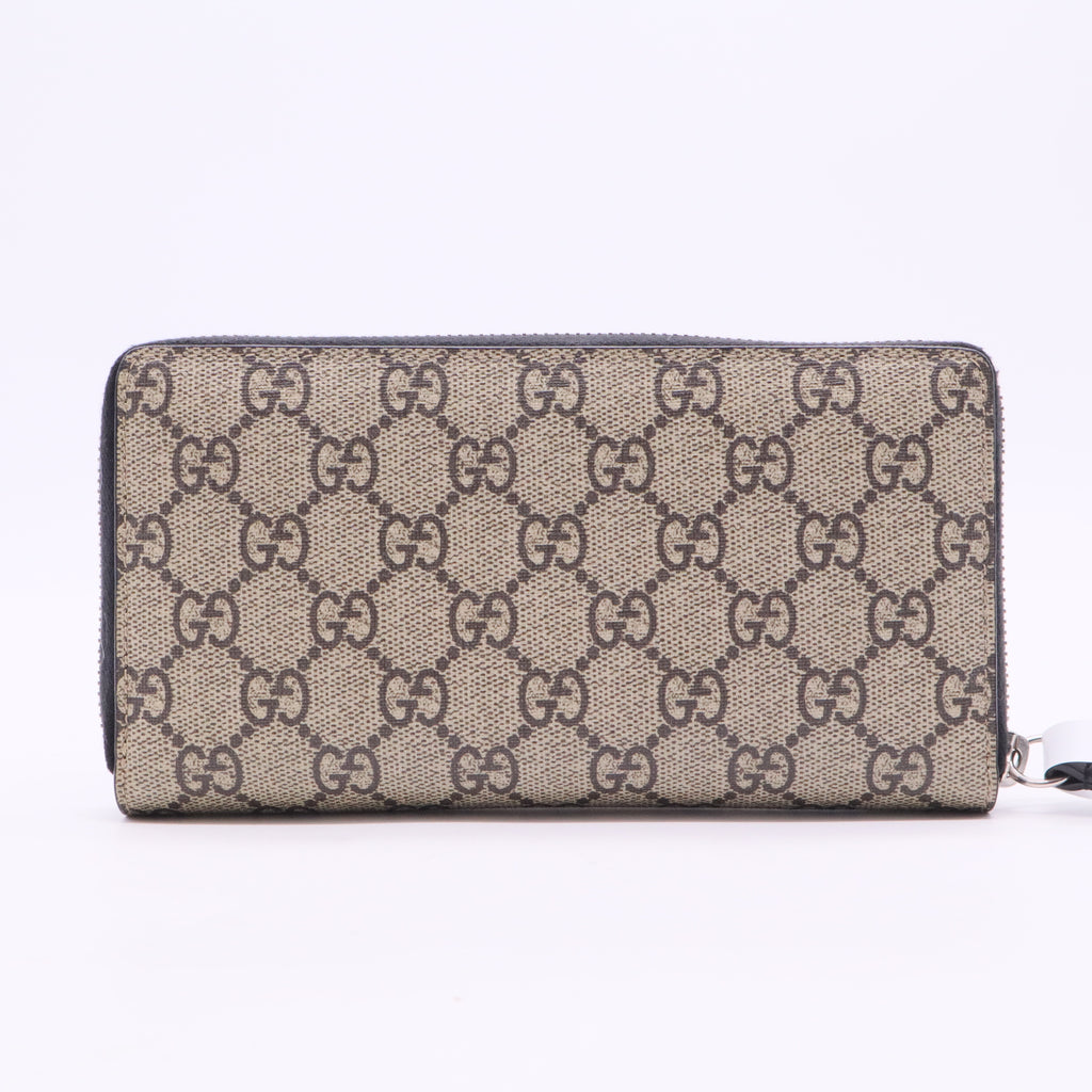 Gucci  Kingsnake print GG Supreme zip-around wallet