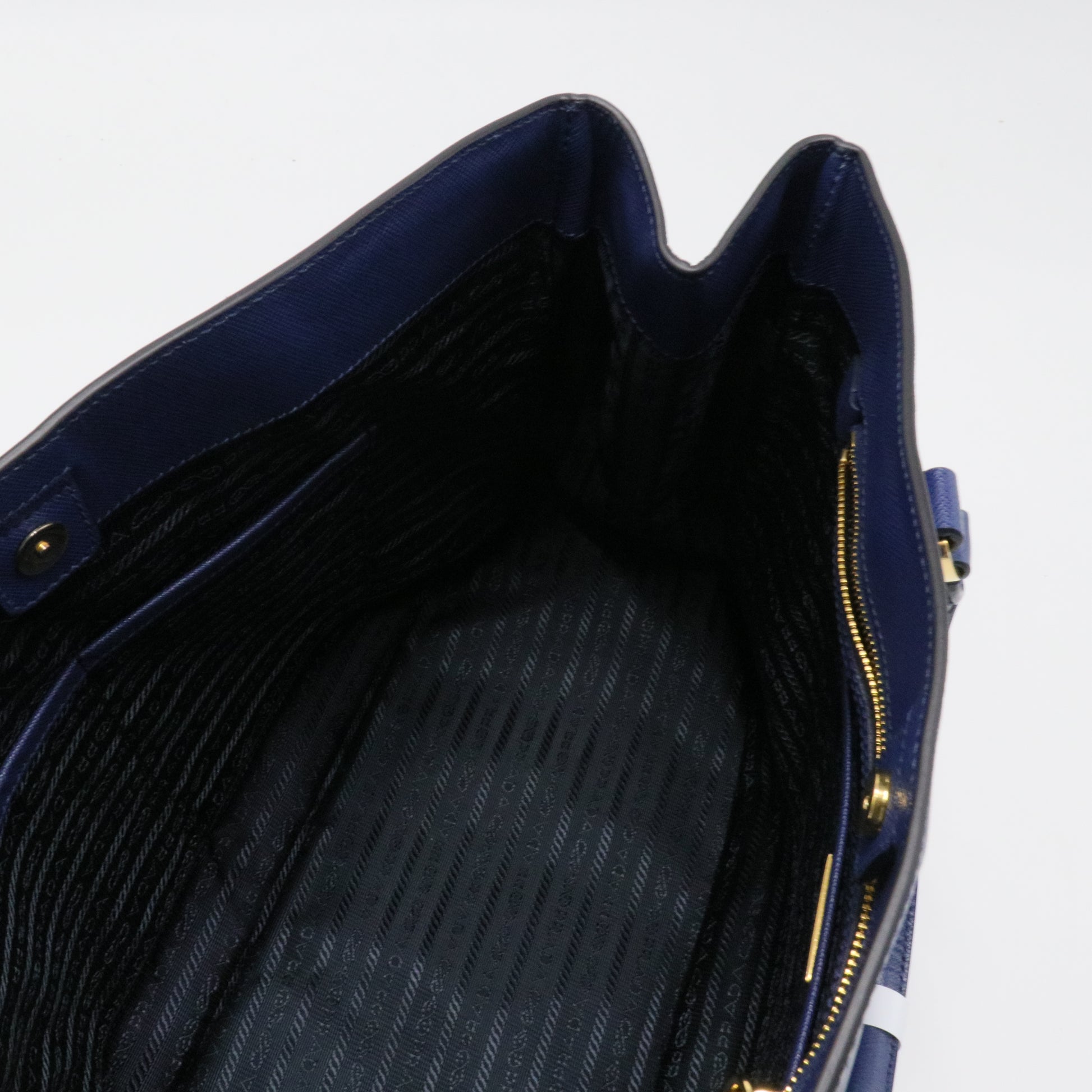 Prada Double Zip Lux Tote Saffiano Leather Large