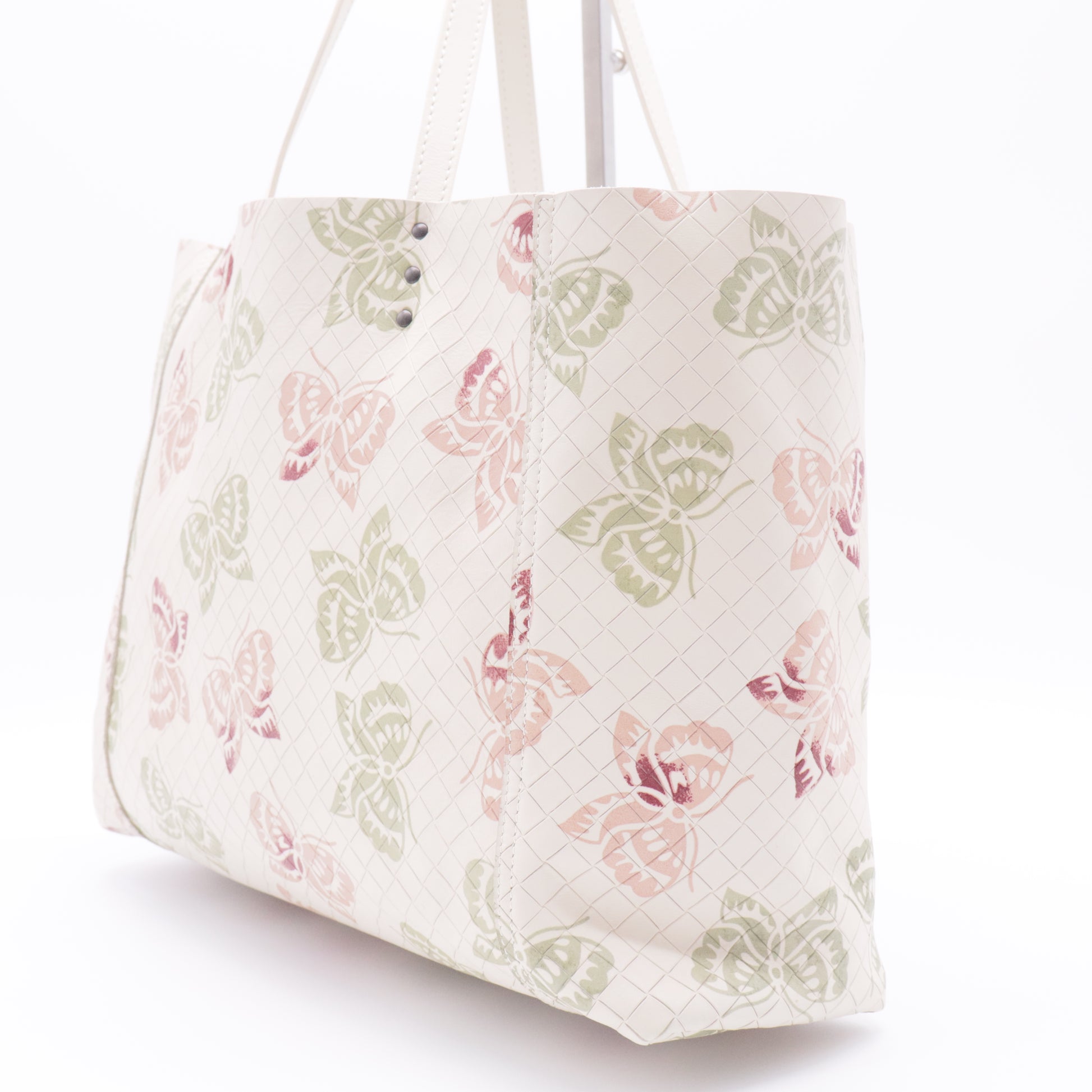 Tote Butterfly Intrecciomirage Intarsio Leather Large