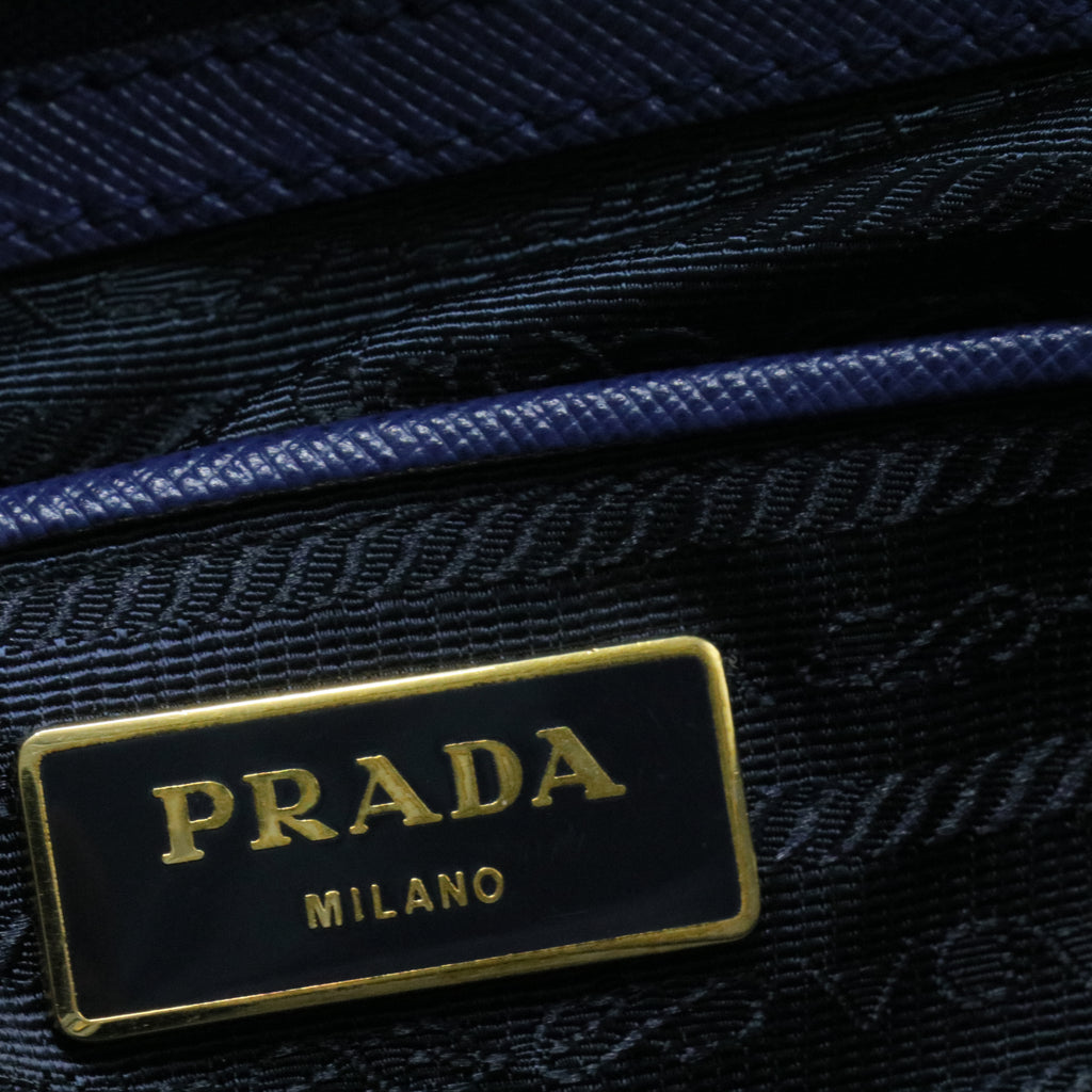 Prada Double Zip Lux Tote Saffiano Leather Large