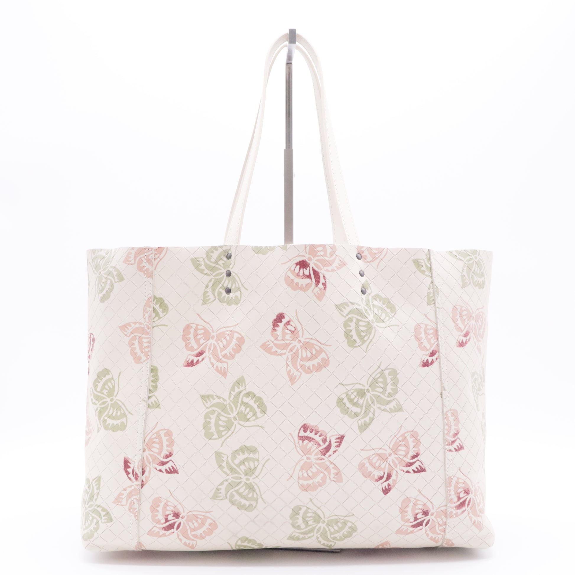 Tote Butterfly Intrecciomirage Intarsio Leather Large