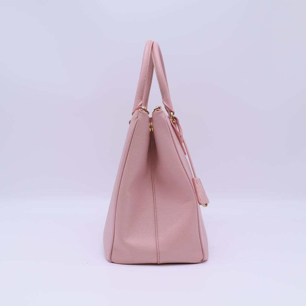 Double Zip Lux Tote Saffiano Leather Medium Twins B22740