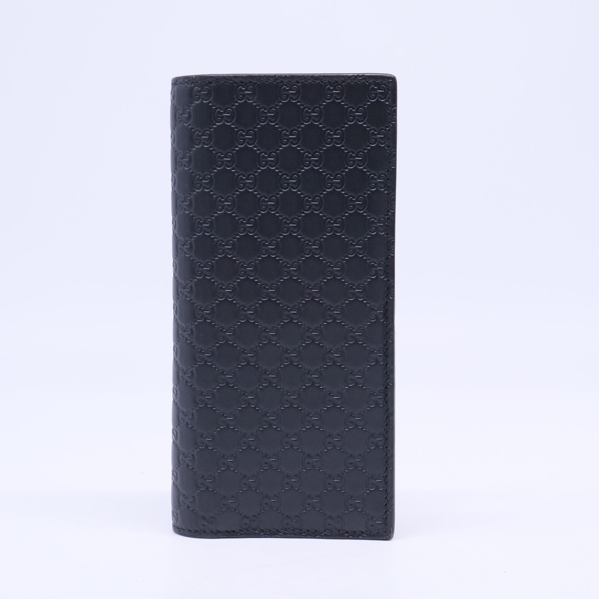Navy Black Leather Micro Cimaline Long Wallet W20503