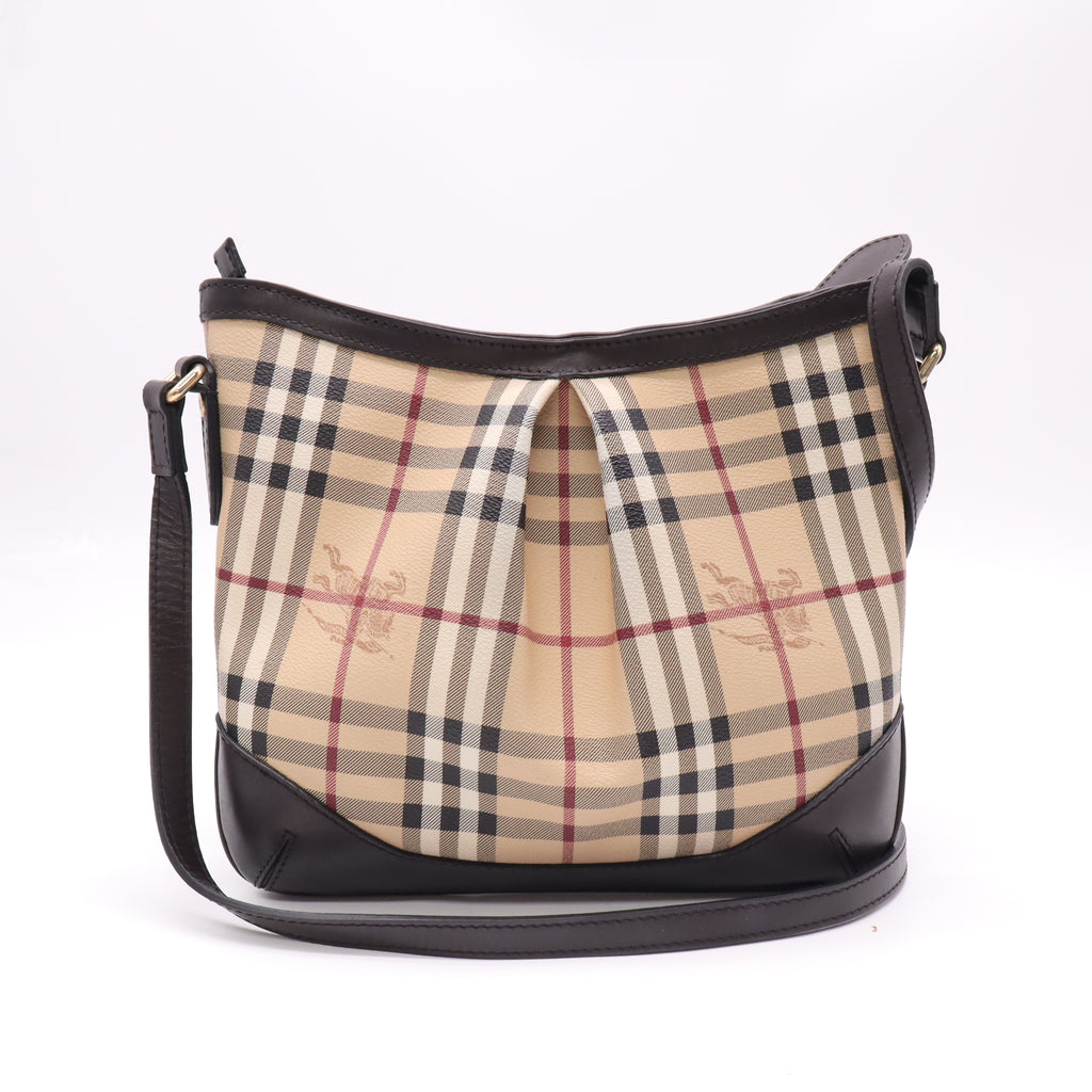 Burberry Haymarket Check Coated Canvas Hartham Crossbody Bag B21234