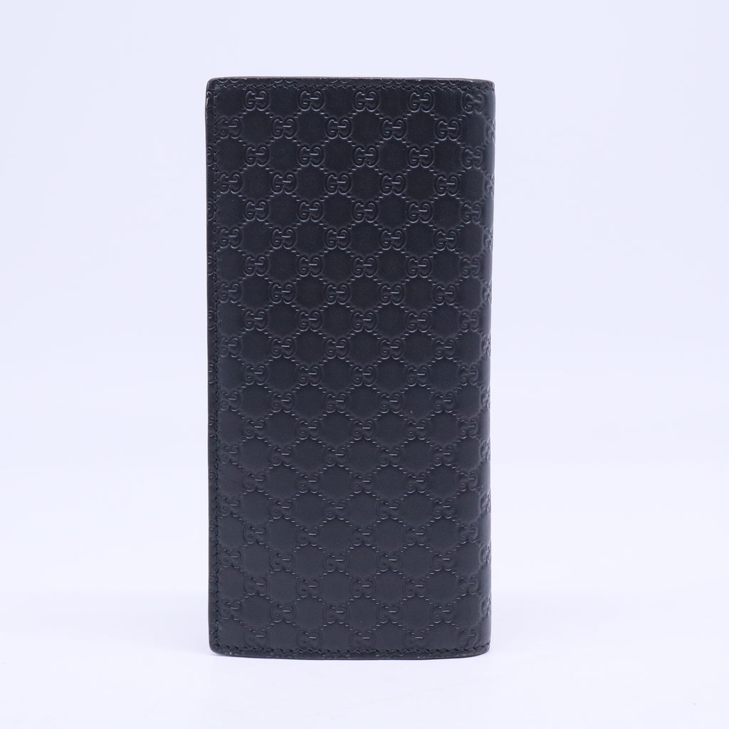 Navy Black Leather Micro Cimaline Long Wallet W20503