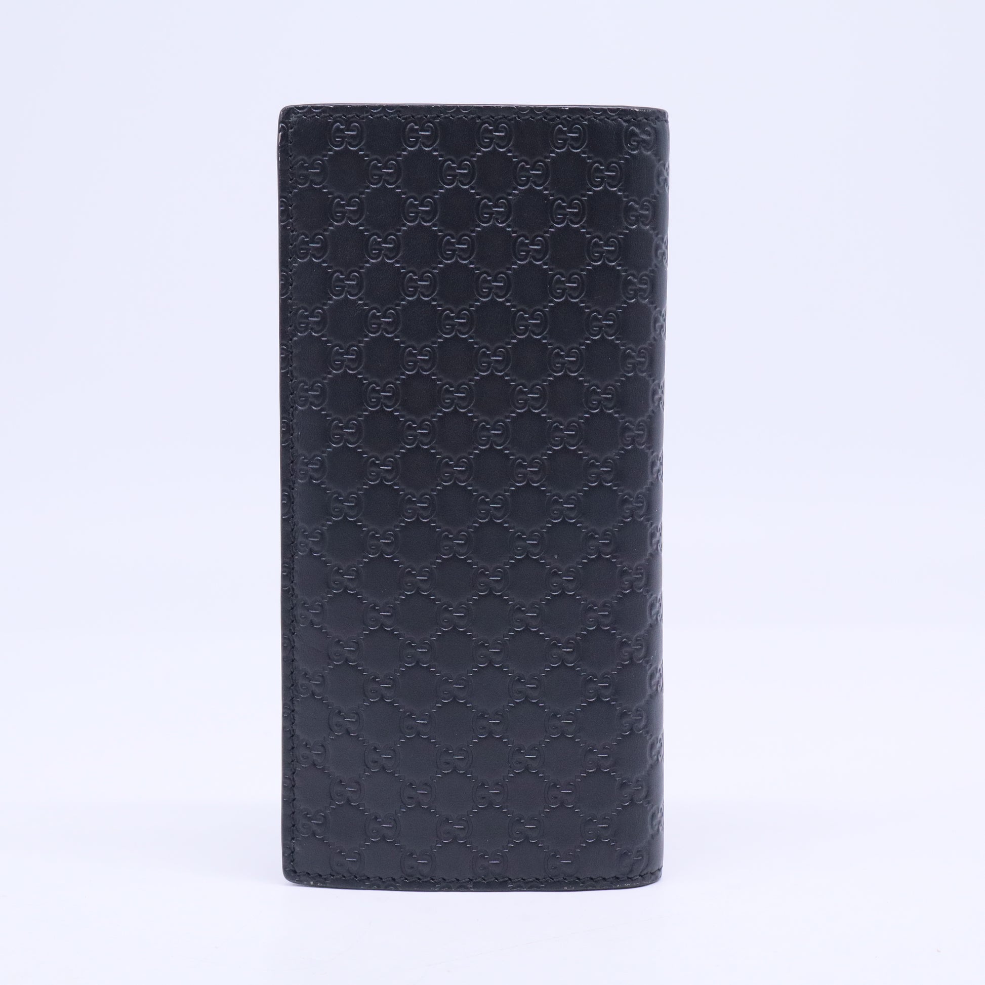 Navy Black Leather Micro Cimaline Long Wallet W20503