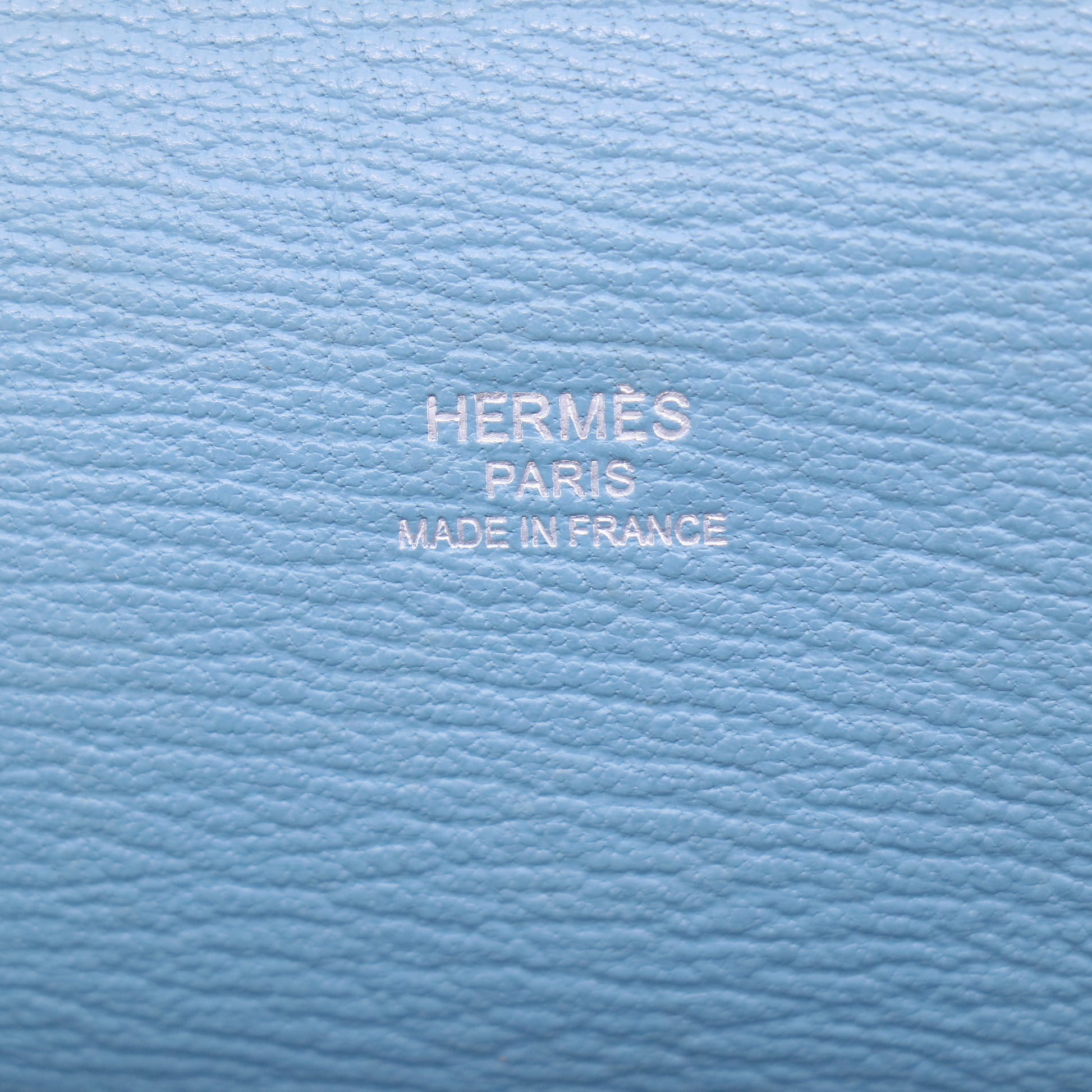 Hermes 28cm Blue Jean Clemence Leather Palladium Plated Jypsiere Bag twins B21395