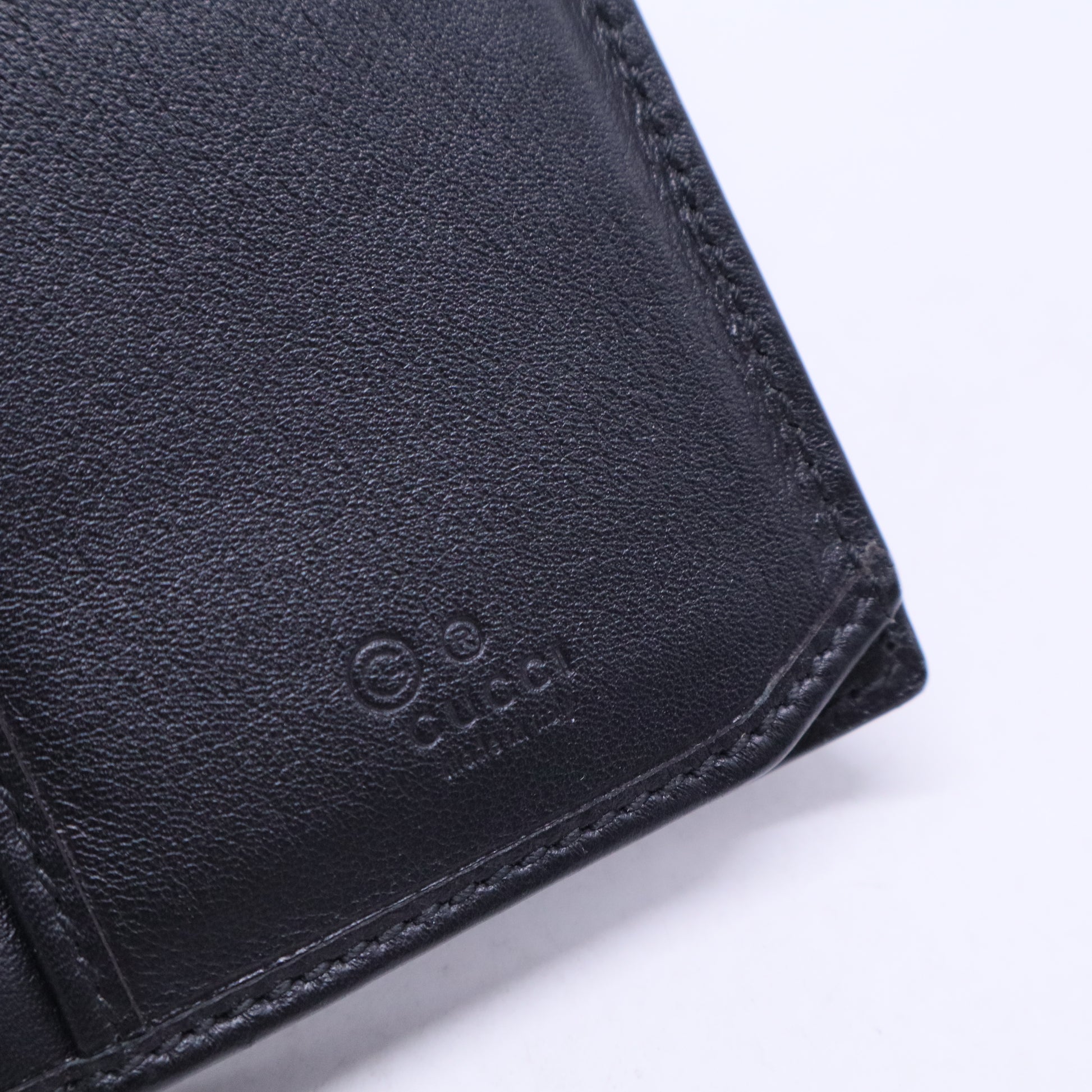 Navy Black Leather Micro Cimaline Long Wallet W20503