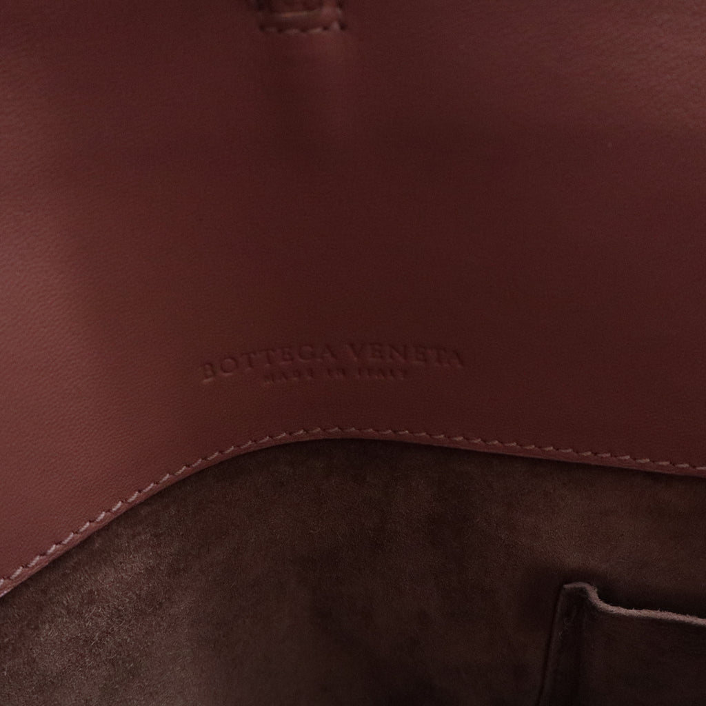 Nappa Intrecciato Medium Top Handle Tote Flamingo