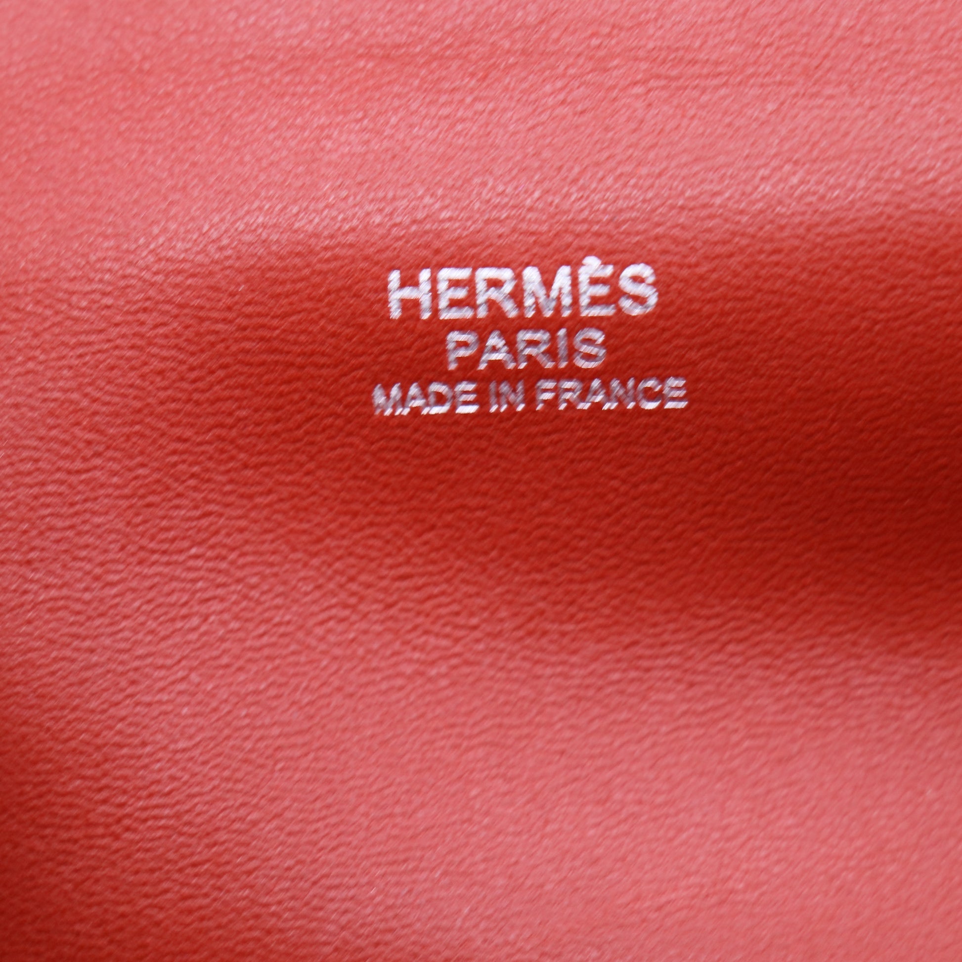 Hermes 26cm Brique Evercolor Leather Palladium Plated Toolbox Bag B20440